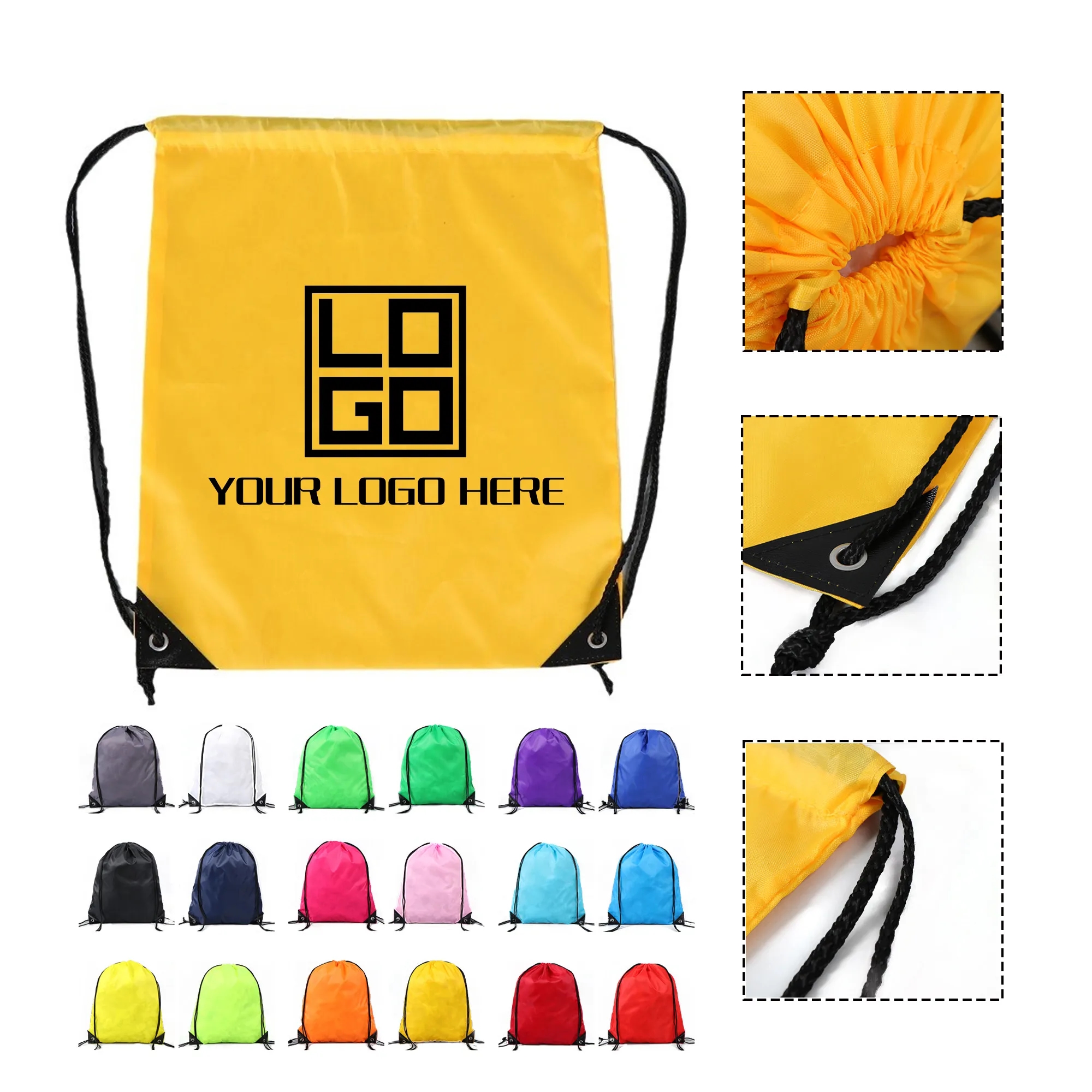 Nylon Drawstring Backpack Bag 1