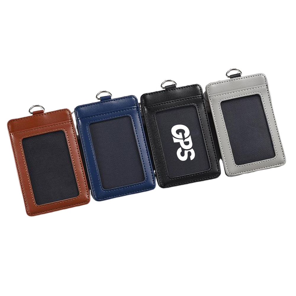 4 5/8 " Lanyard Leather Card Holder 3