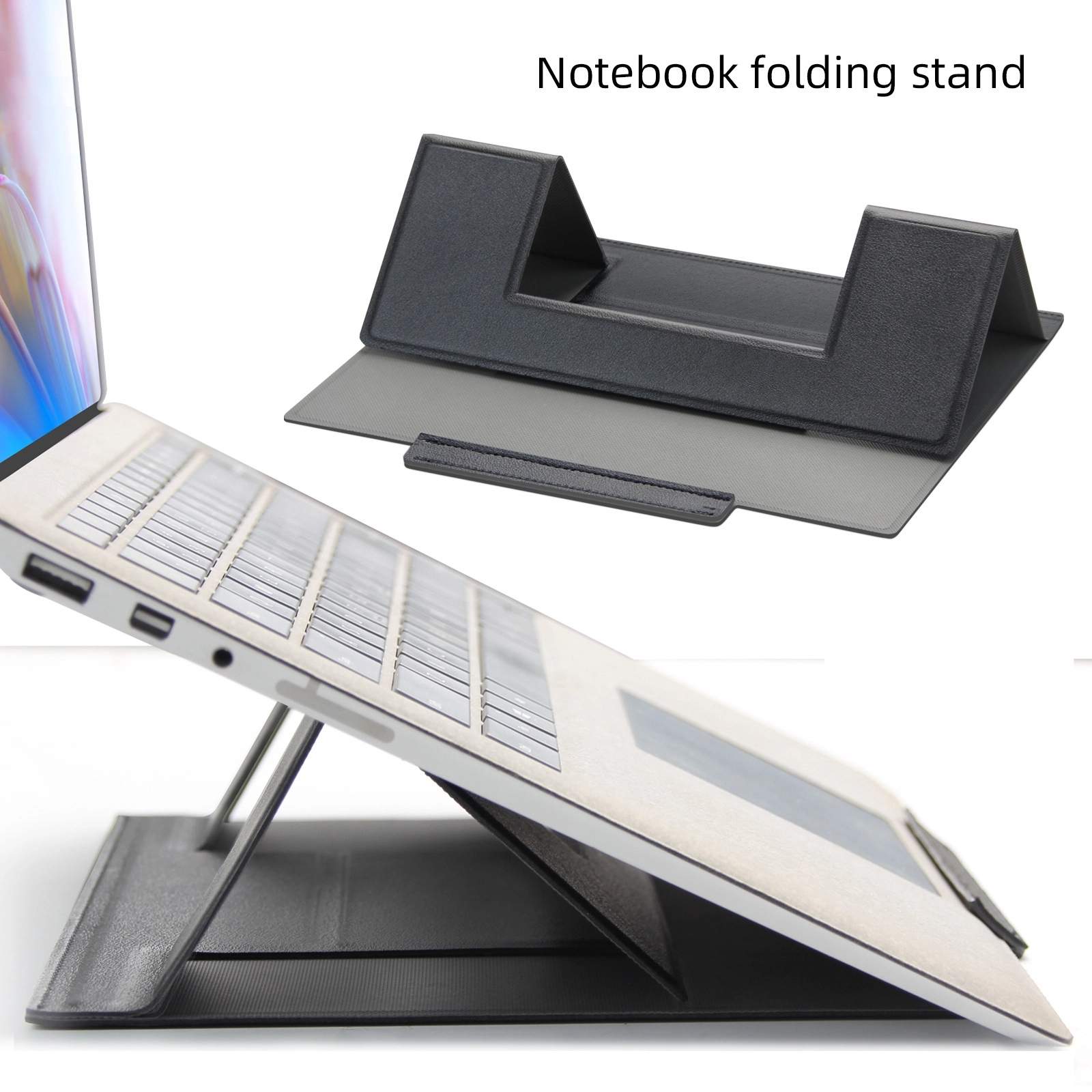 Leather Foldable Laptop Stand 2