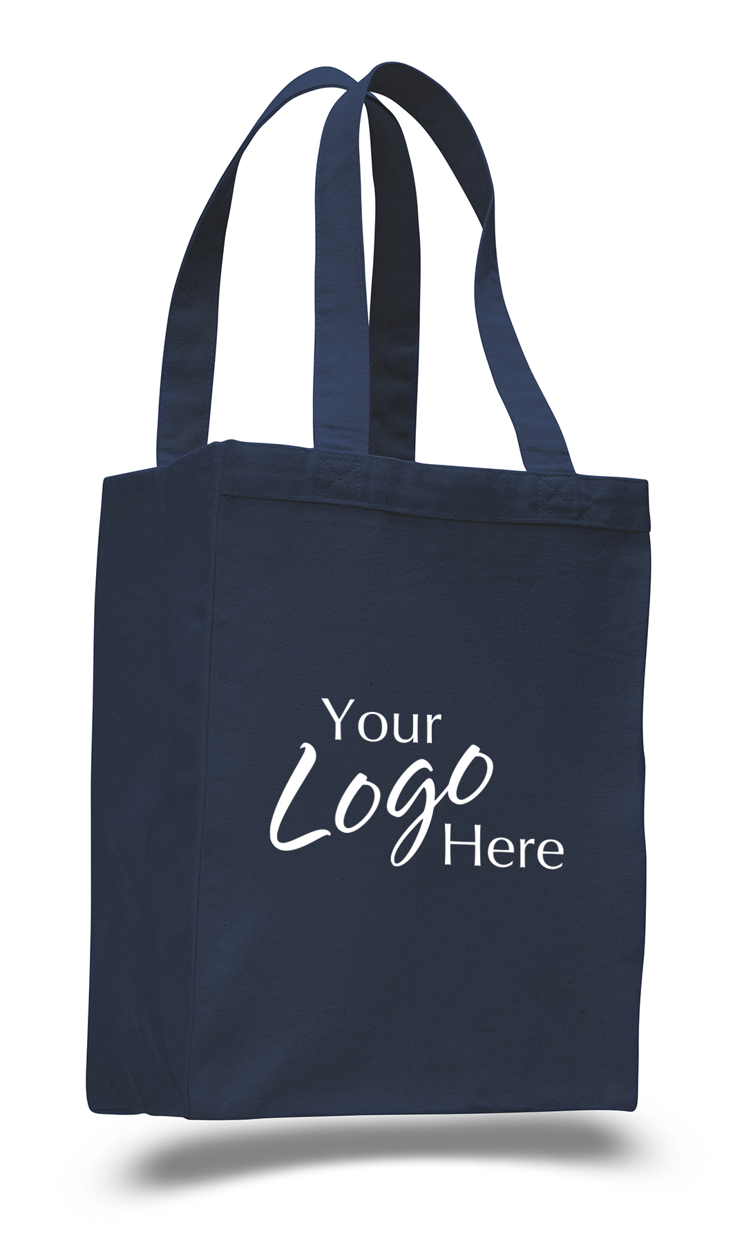 Canvas Shopping Tote Bag 10.5" W x 14" H with 5" Gusset, custom tote bag with logo imprint 4