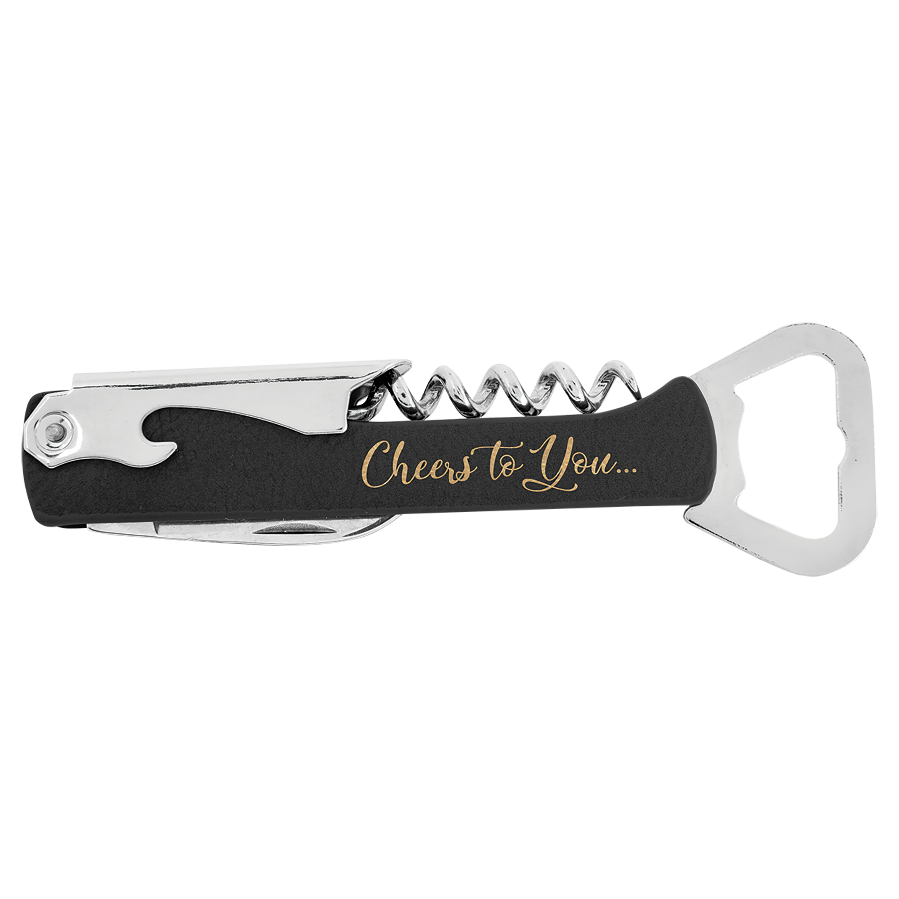 Laser Engraved Leatherette Wine Bottle Opener 15