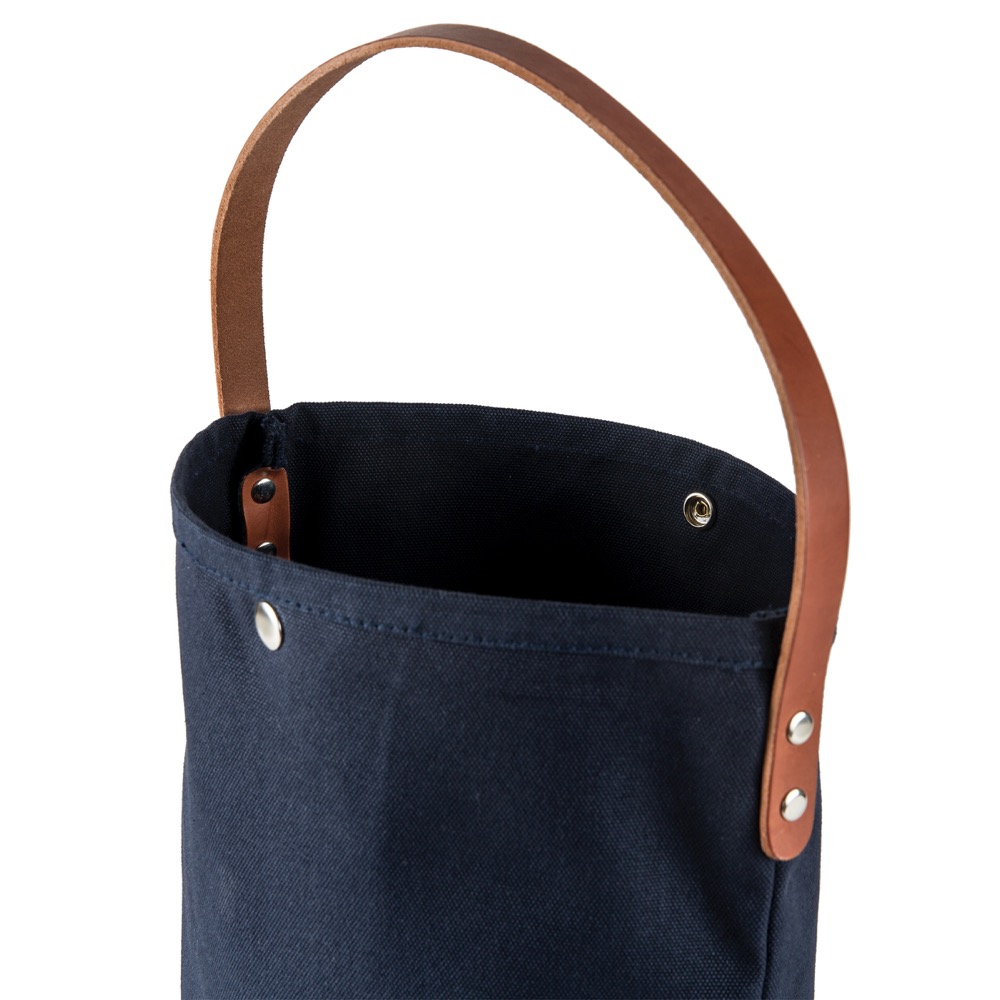 18 Oz. Super Heavy Canvas Bucket Tote w/Leather Handle 8