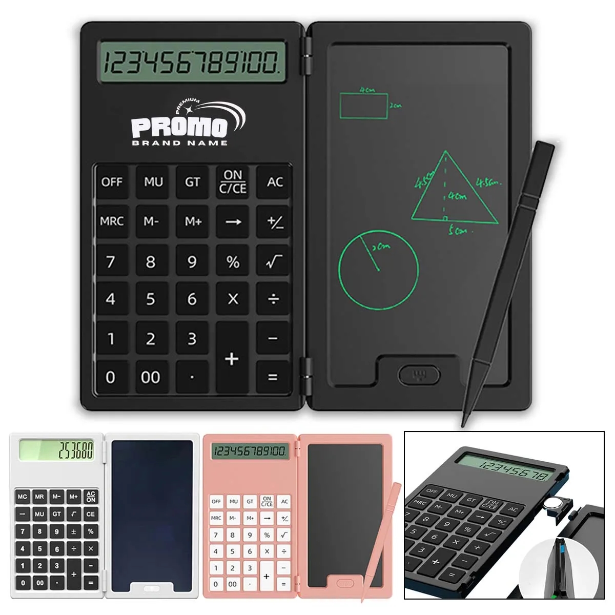 Portable Folding Calculator LCD Writing Board Study Office 1
