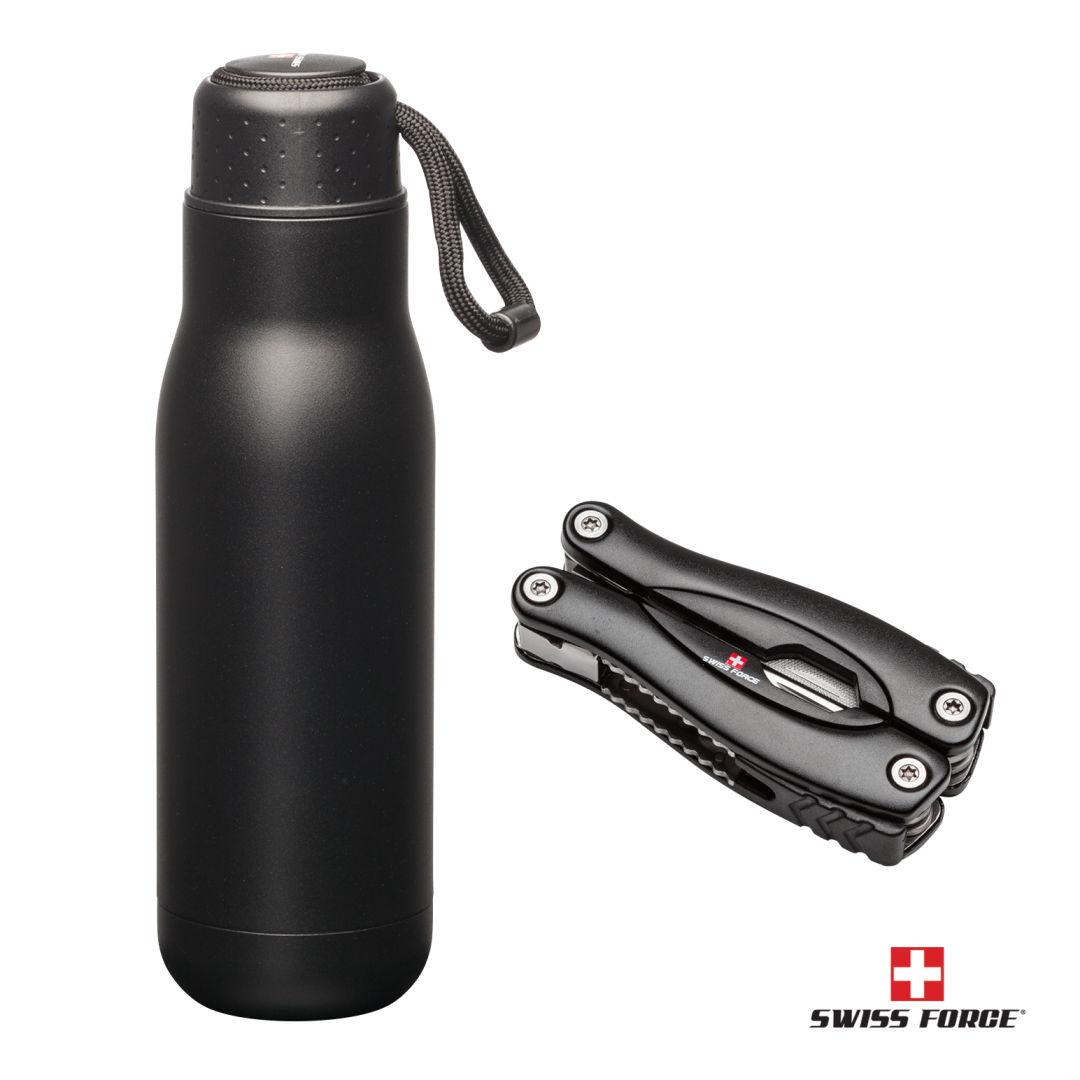 Swiss Force® Bonam Bottle & Multi-Tool Gift Set 12