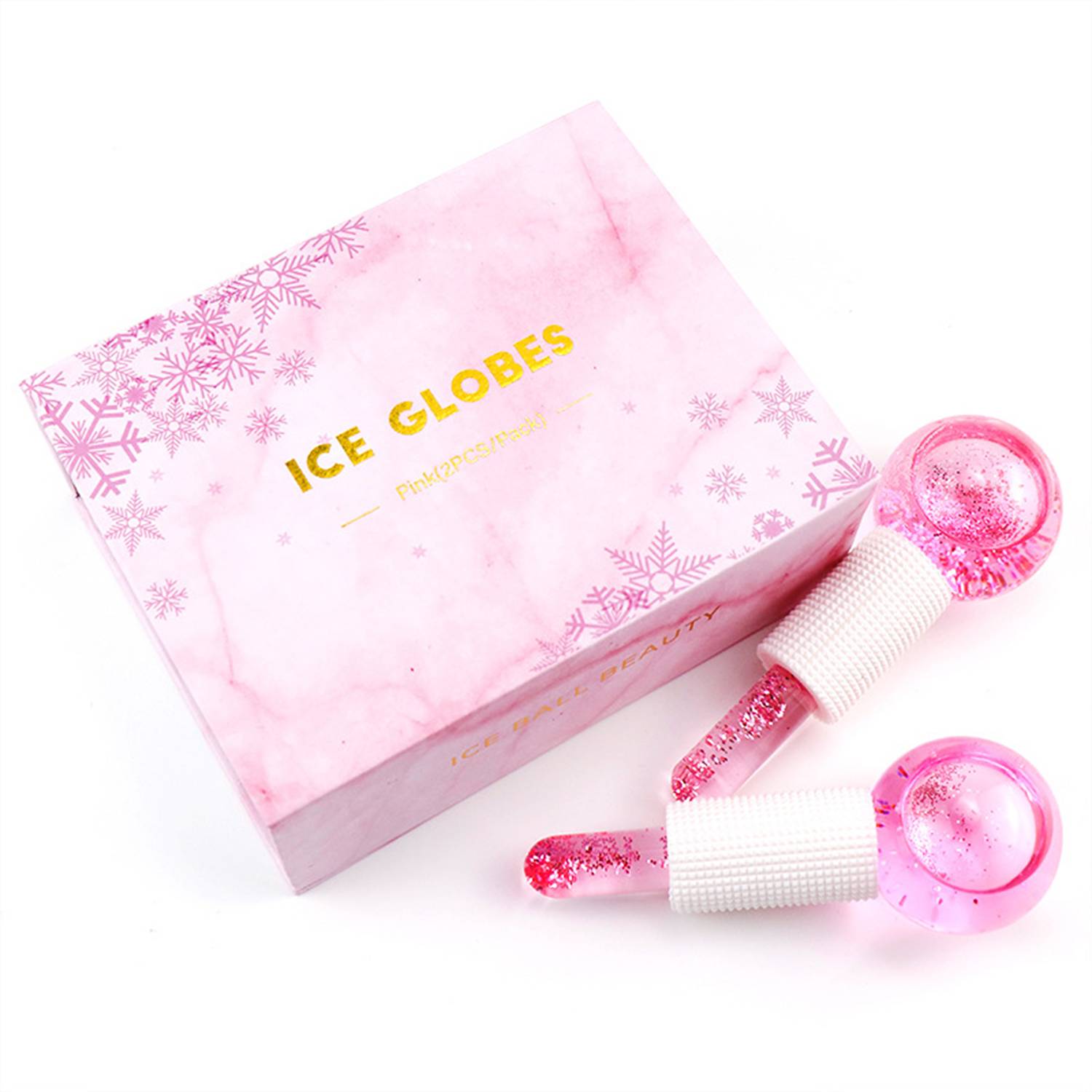 Glass Cosmetic Ball Ice Therapy Facial Massage Stick 5