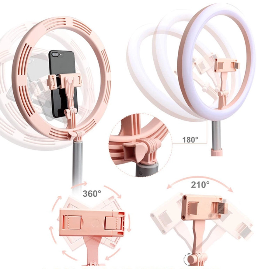 LED Ring Light With Cell Phone Holder for Live 5