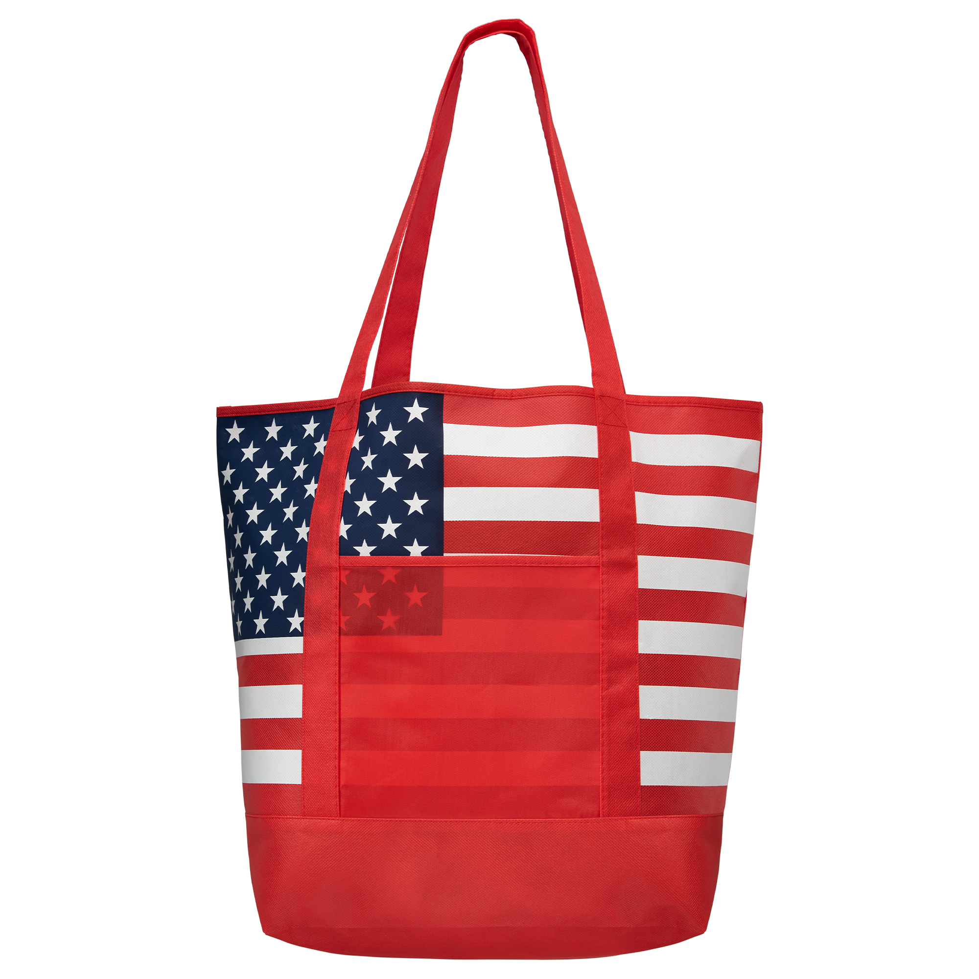American Flag Non-Woven Tote Bag w/ 210D Pocket 11