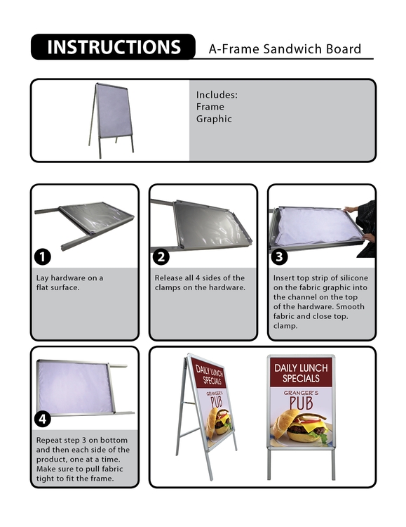 A-Frame Sandwich Board Replacement Banner 3