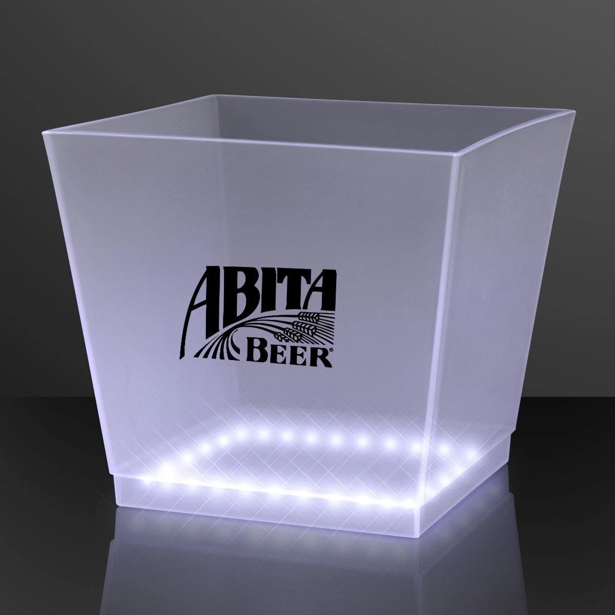 White LED Bottle Service Ice Bucket 2