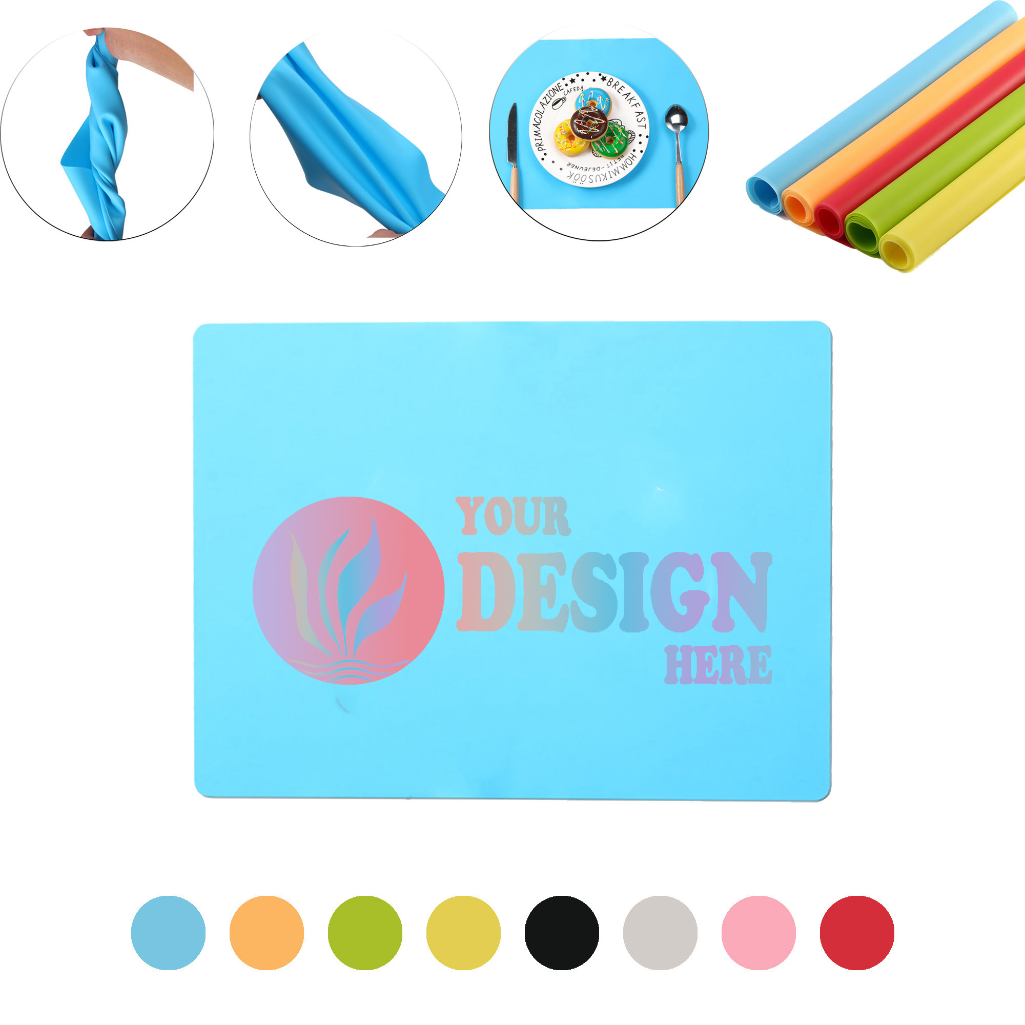 Custom Rectangular Silicone Placemat 3
