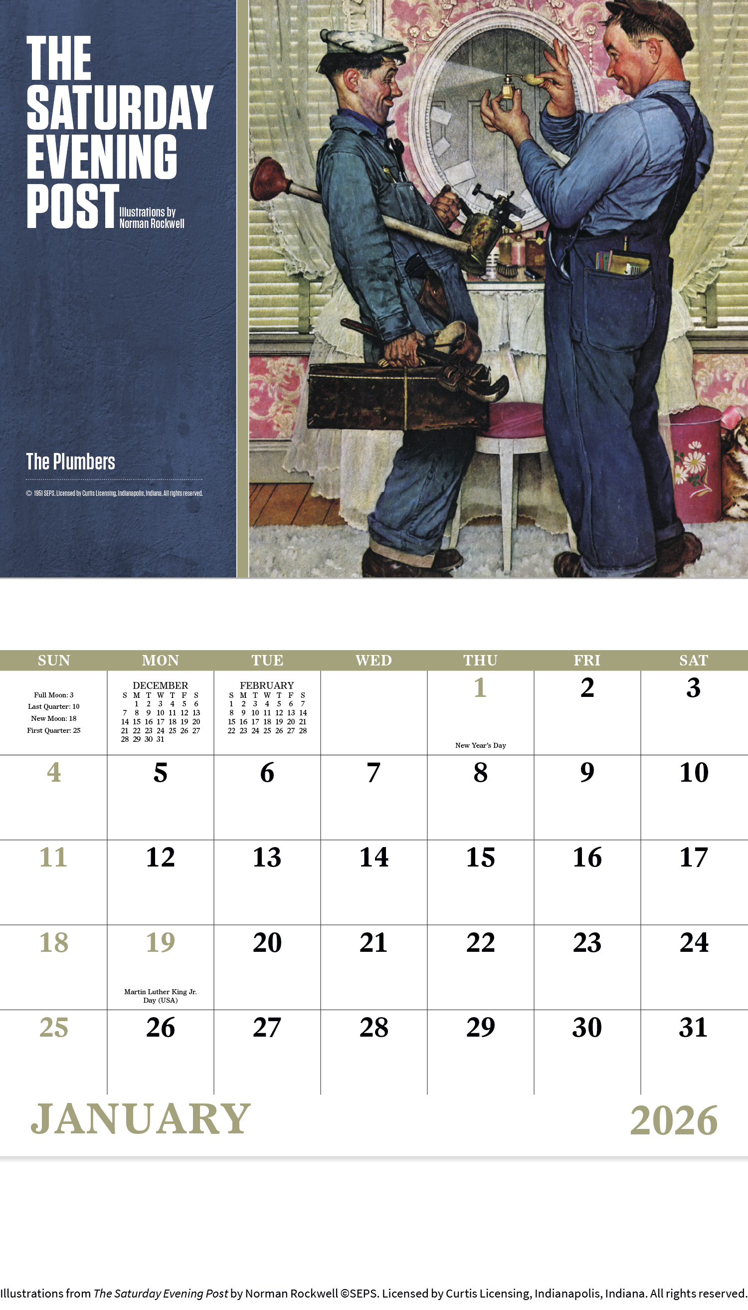 Good Value™  The Saturday Evening Post Illustrations by Norman Rockwell – Stapled Calendar 8