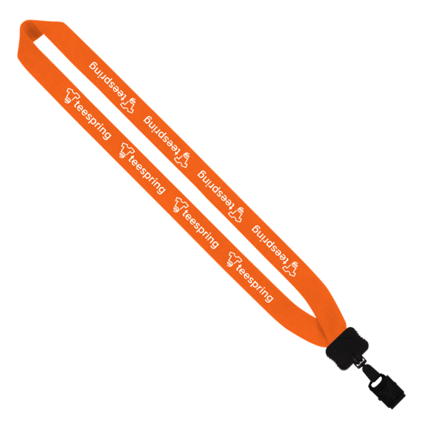 1" Cotton Lanyard with Plastic Clamshell & O-Ring 14