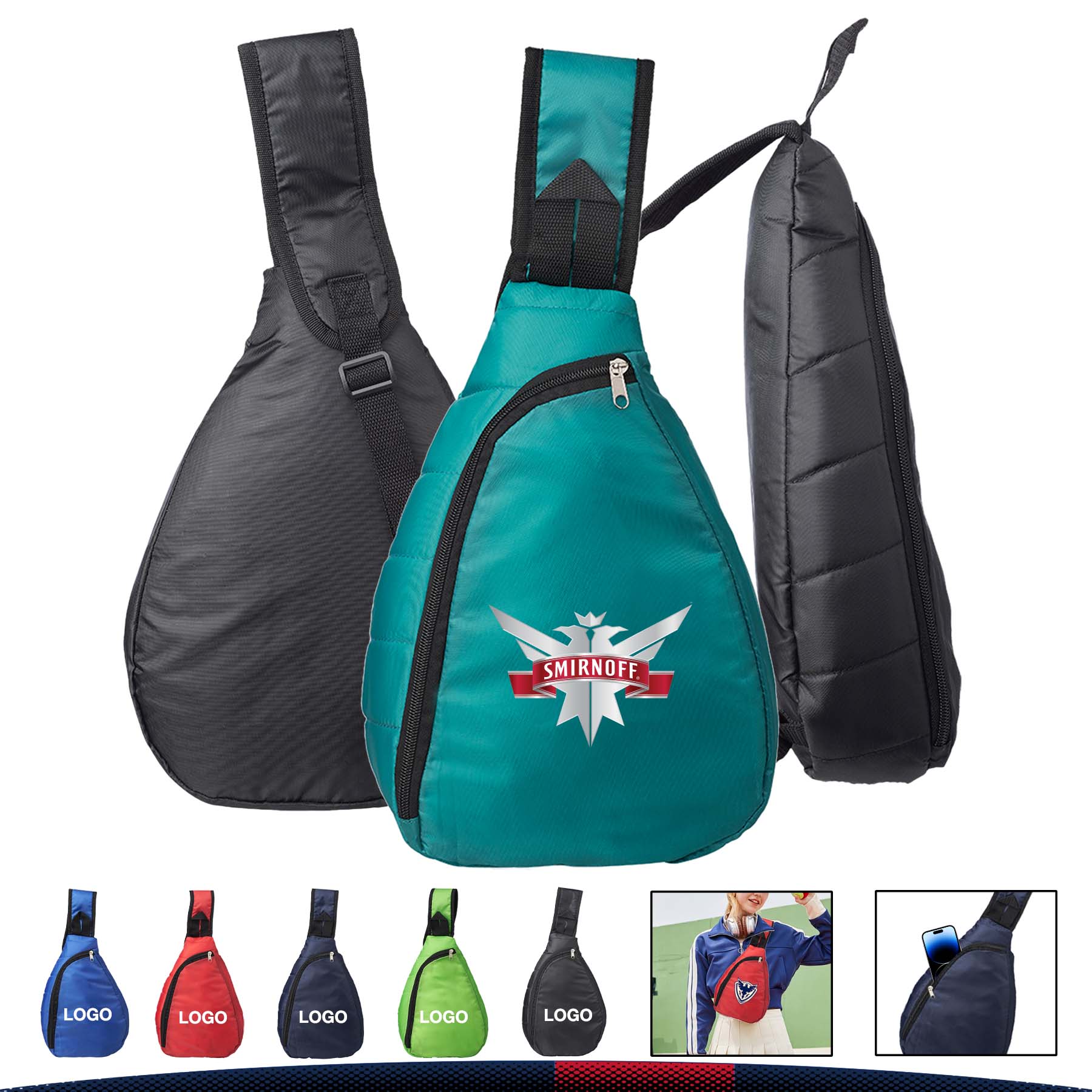 Mendoza Sling Backpacks, custom backpack with logo imprint 6