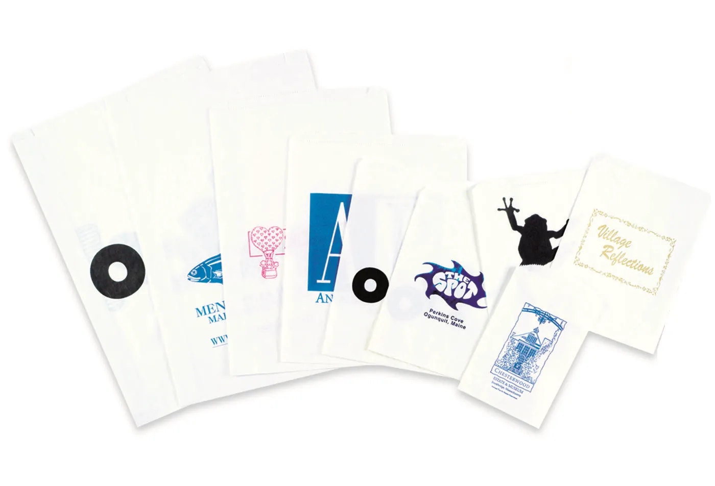 White Kraft Merchandise Bags - Hot Stamp Imprint