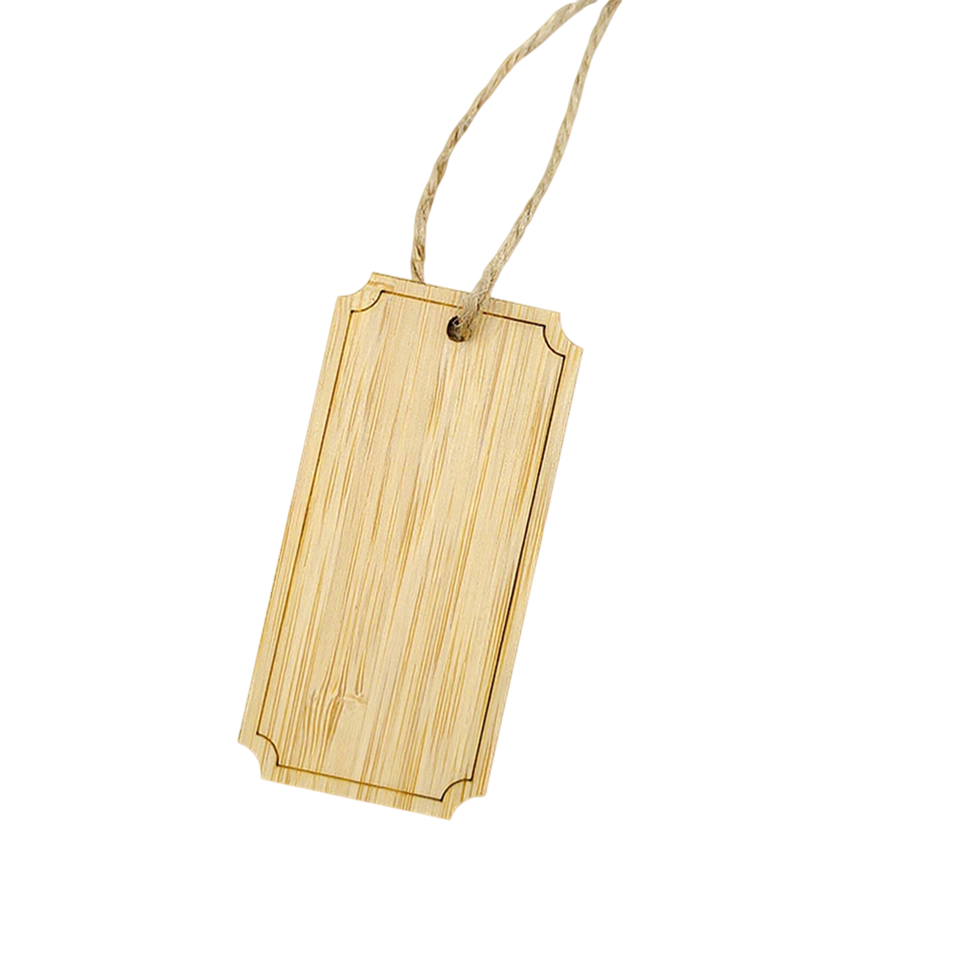 Bamboo Bookmark Tag Blank 1.4" Length X 2.7" Width 9
