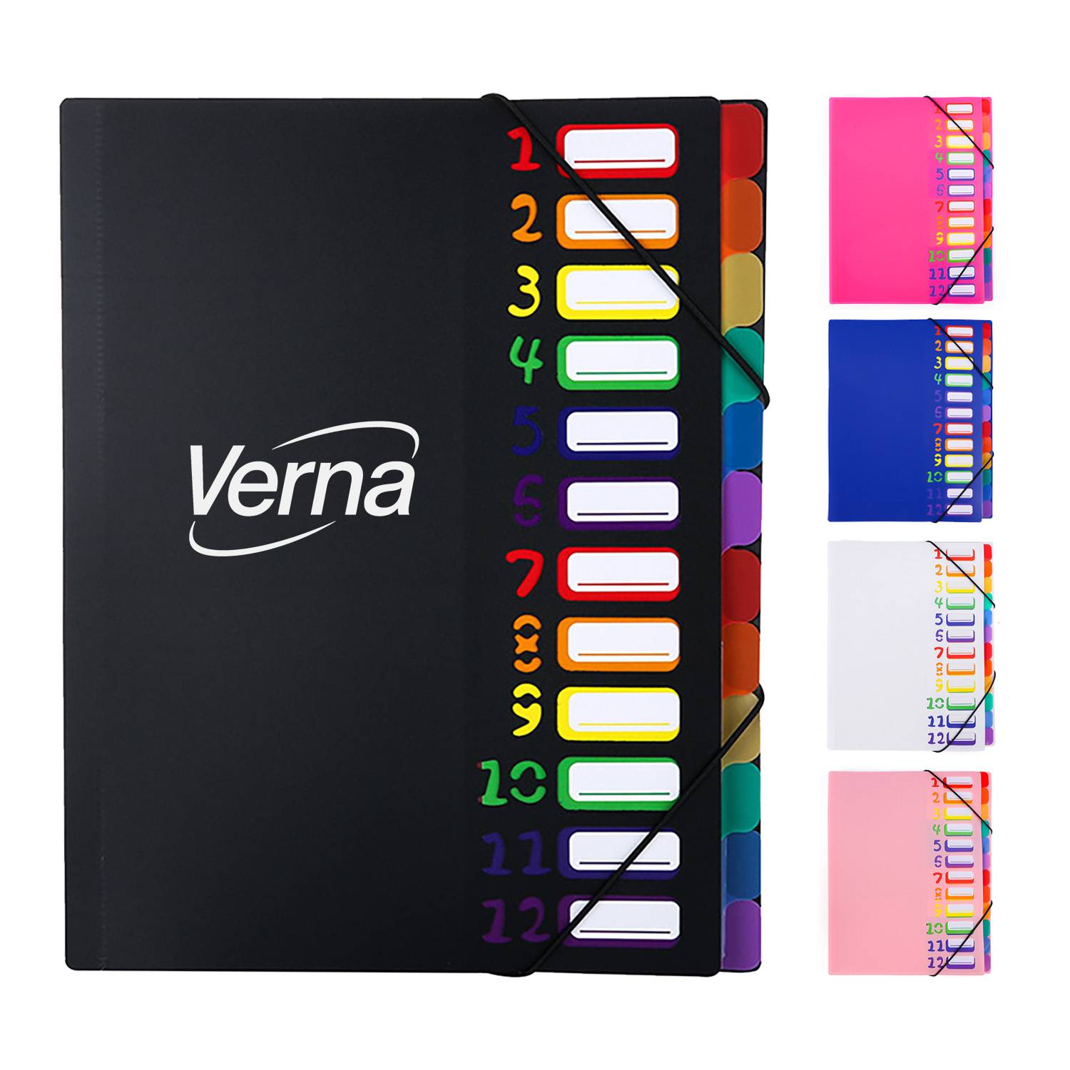 12 Pockets Plastic Expanding File Folder 6