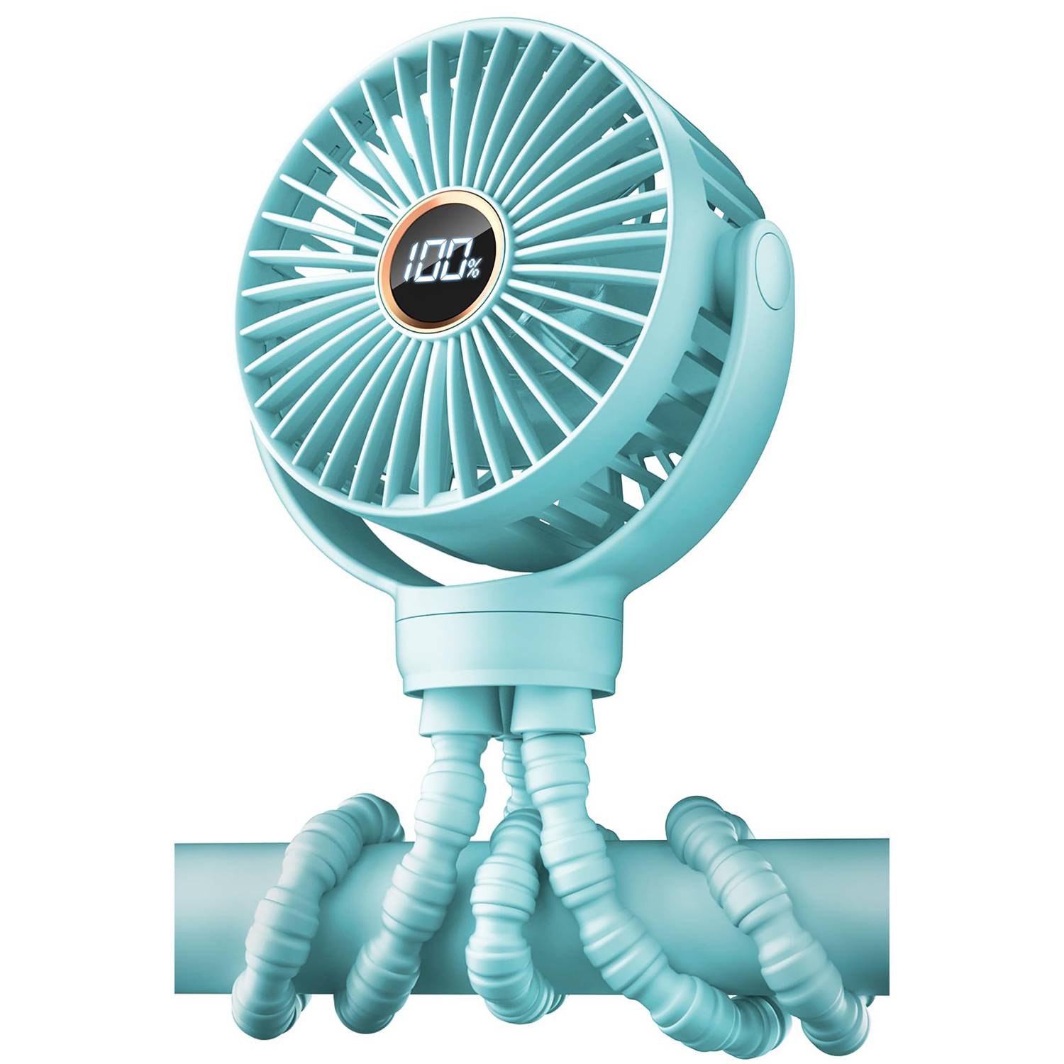Octopus Mini Fan Rechargeable with Digital Display 8