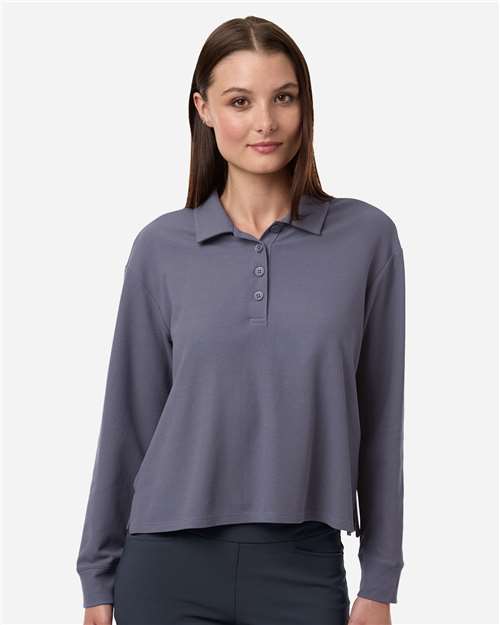 Women's Beyond Long Sleeve Loose Polo - A1008 5