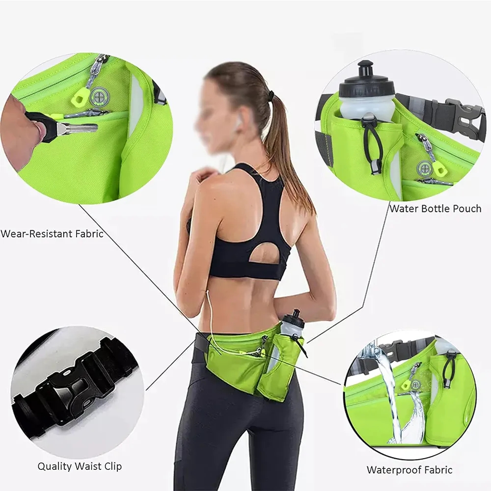 Fanny Pack Running Belt with Water Bottle Holder 3