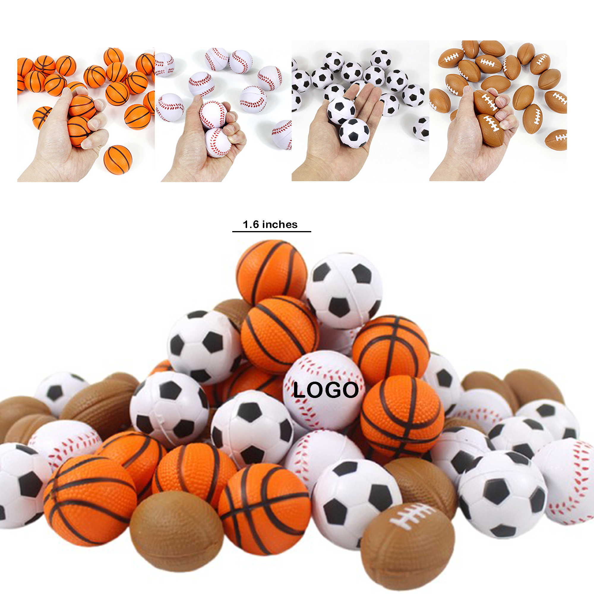 PU Foam Mini Sports Ball for Stress Relief 1