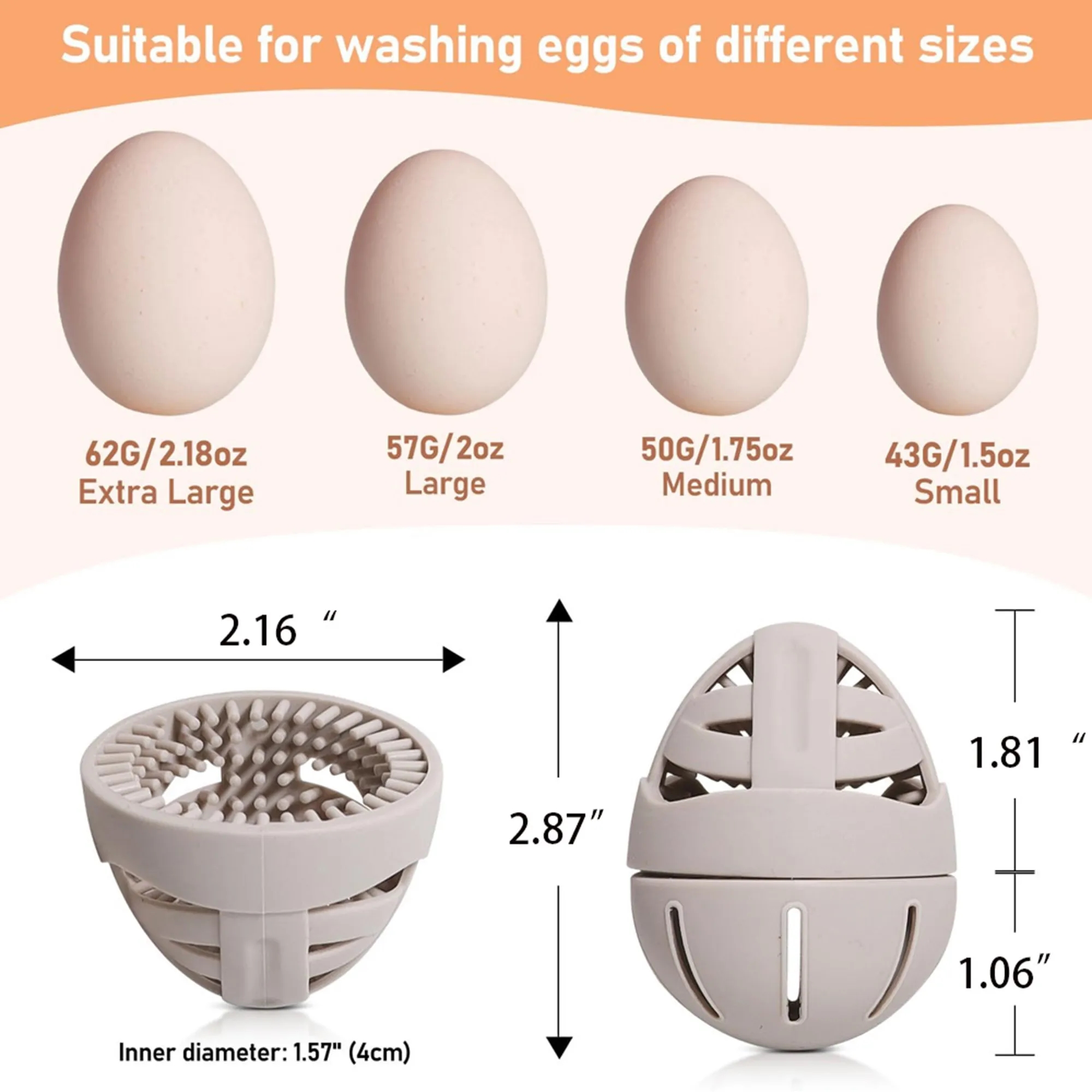 Egg Washer Brush, custom kitchen gadget with logo imprint 2