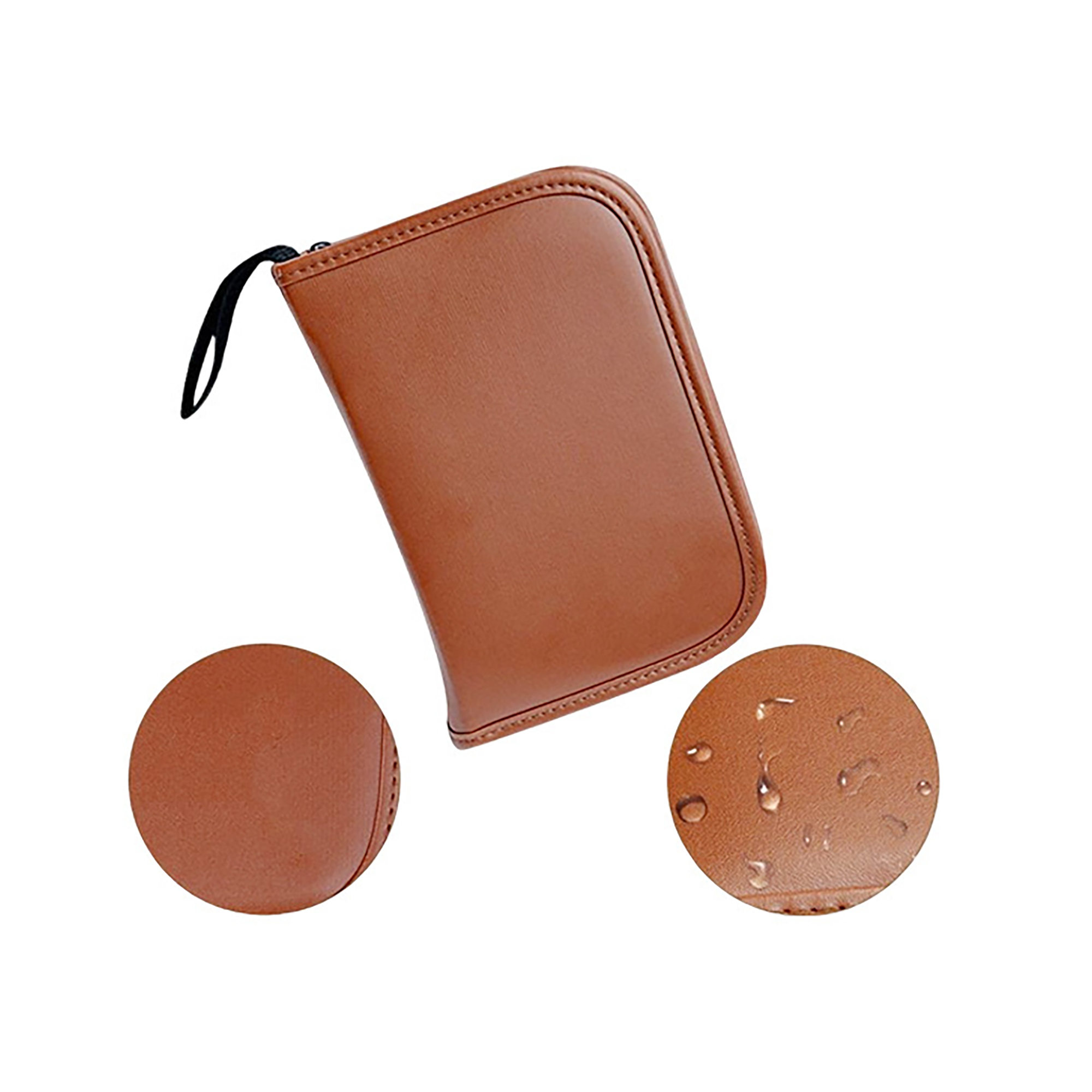 Compact Leather Golf Accessory Storage Bag 6