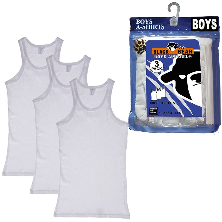 Toddler Boys' Tank Tops - 4T White 3 Pack 2