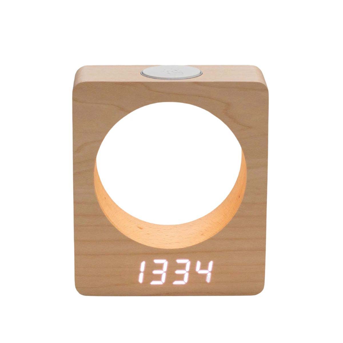 Moon Shaped LED Alarm Clock with Night Light 3