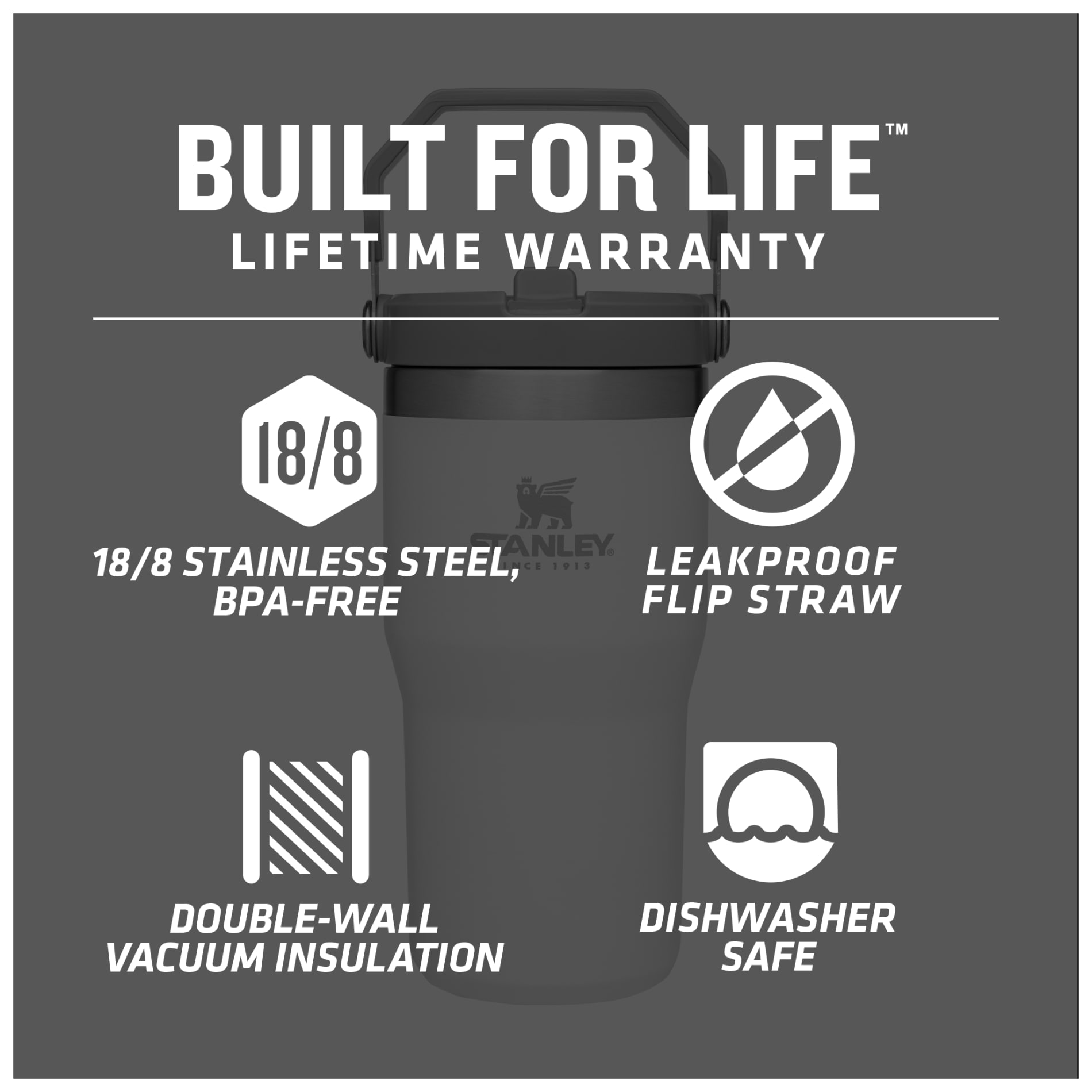 IceFlow Flip Straw Tumbler 20oz