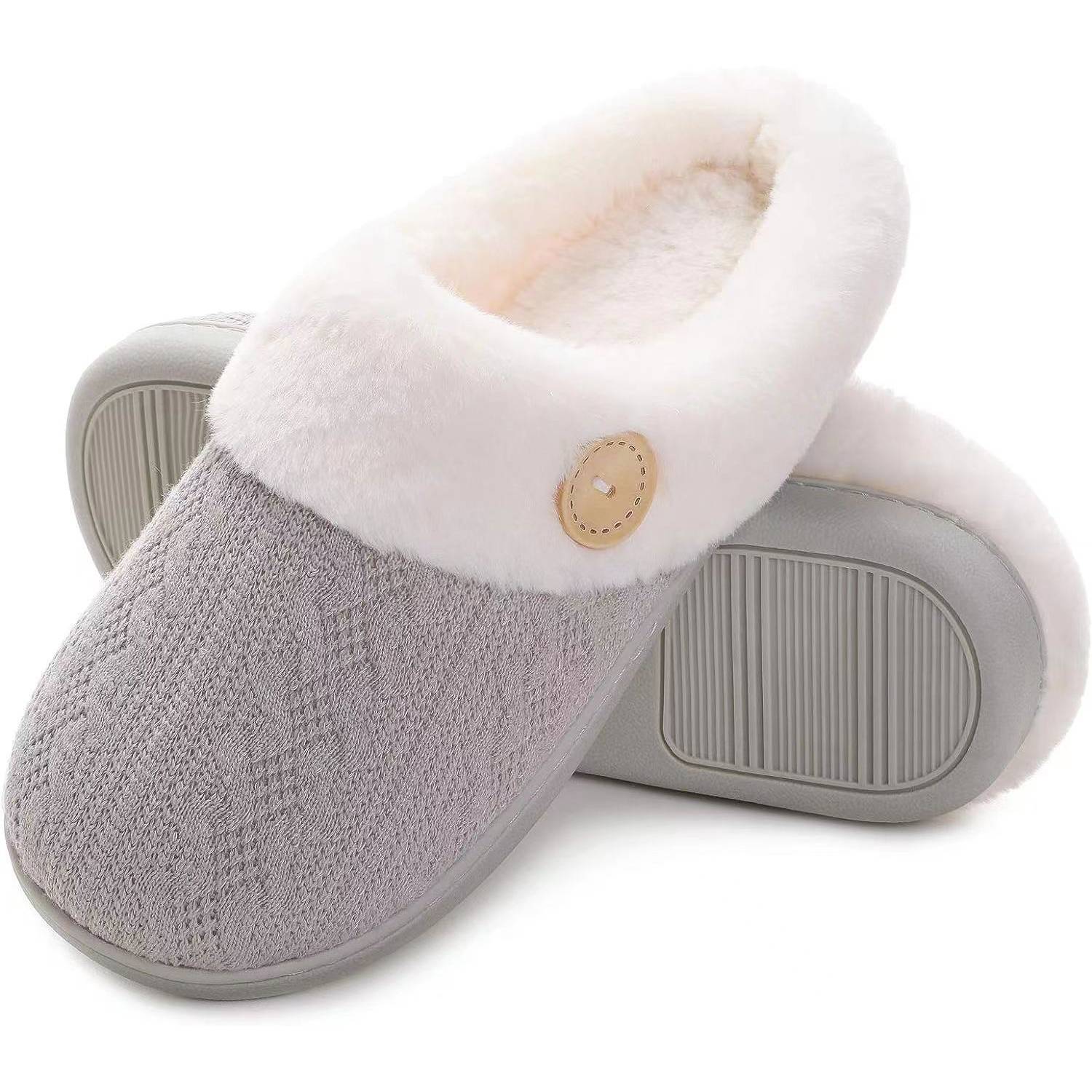 Non-Slip Outdoor Home Memory Cotton Warm Plush Slippers 11