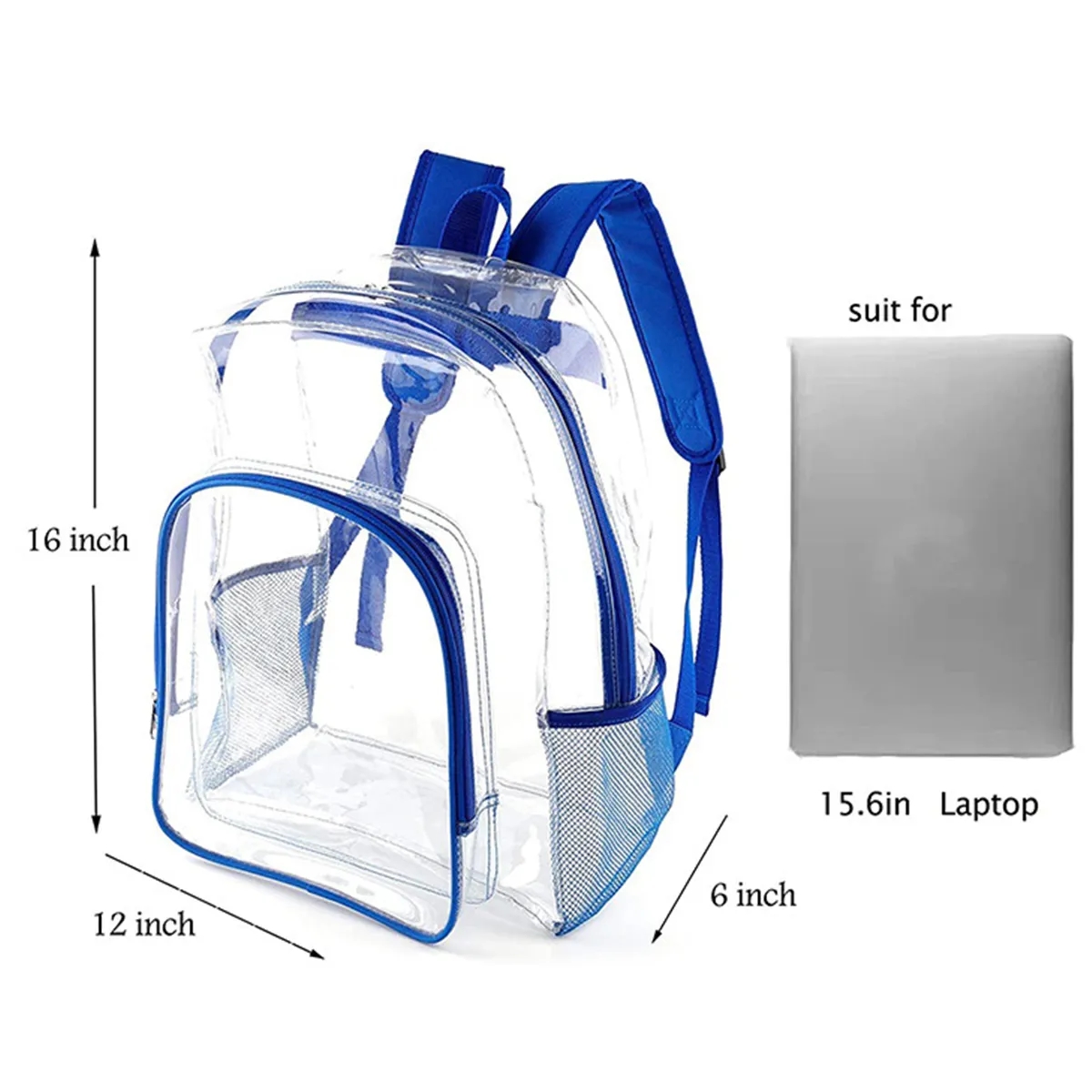 Clear Backpack Heavy Duty See Through Bookbag 6