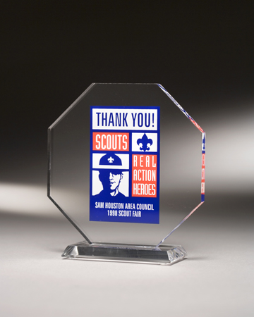 4" Octagon Mini Acrylic Award 2