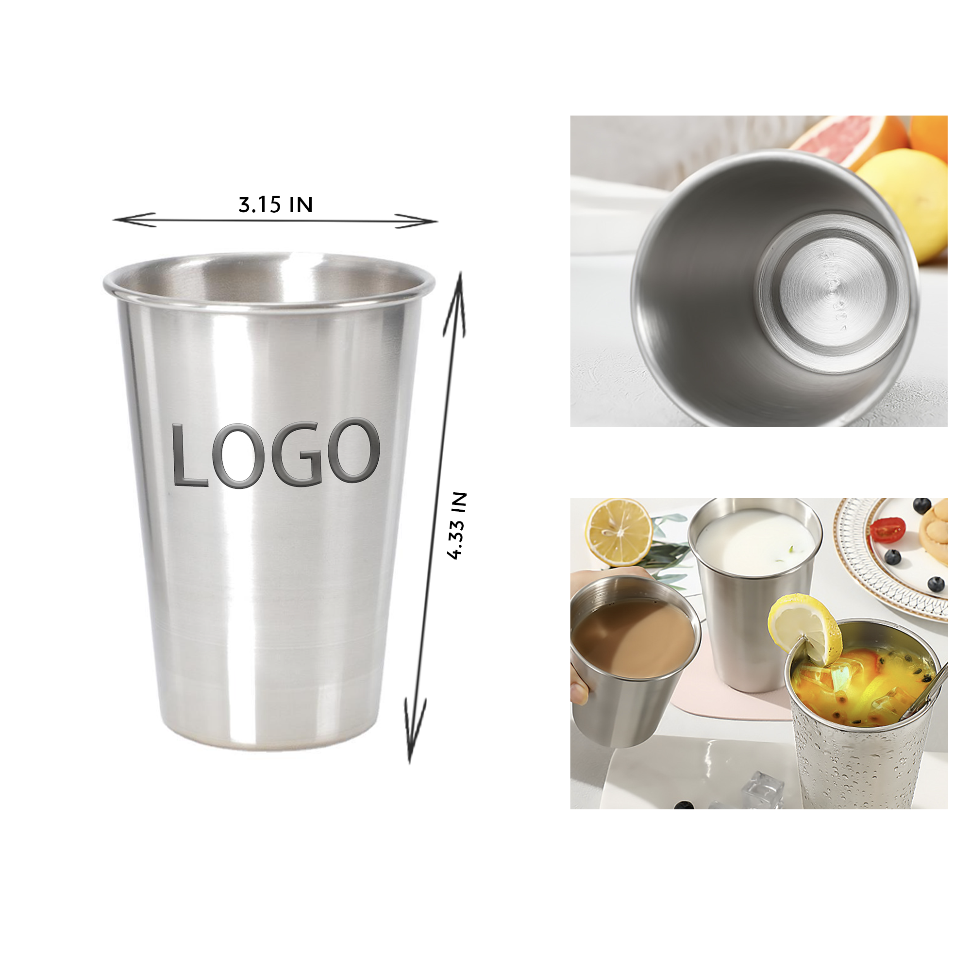 MOQ 10 PCS Spacious 12 OZ Stainless Steel Cup 1