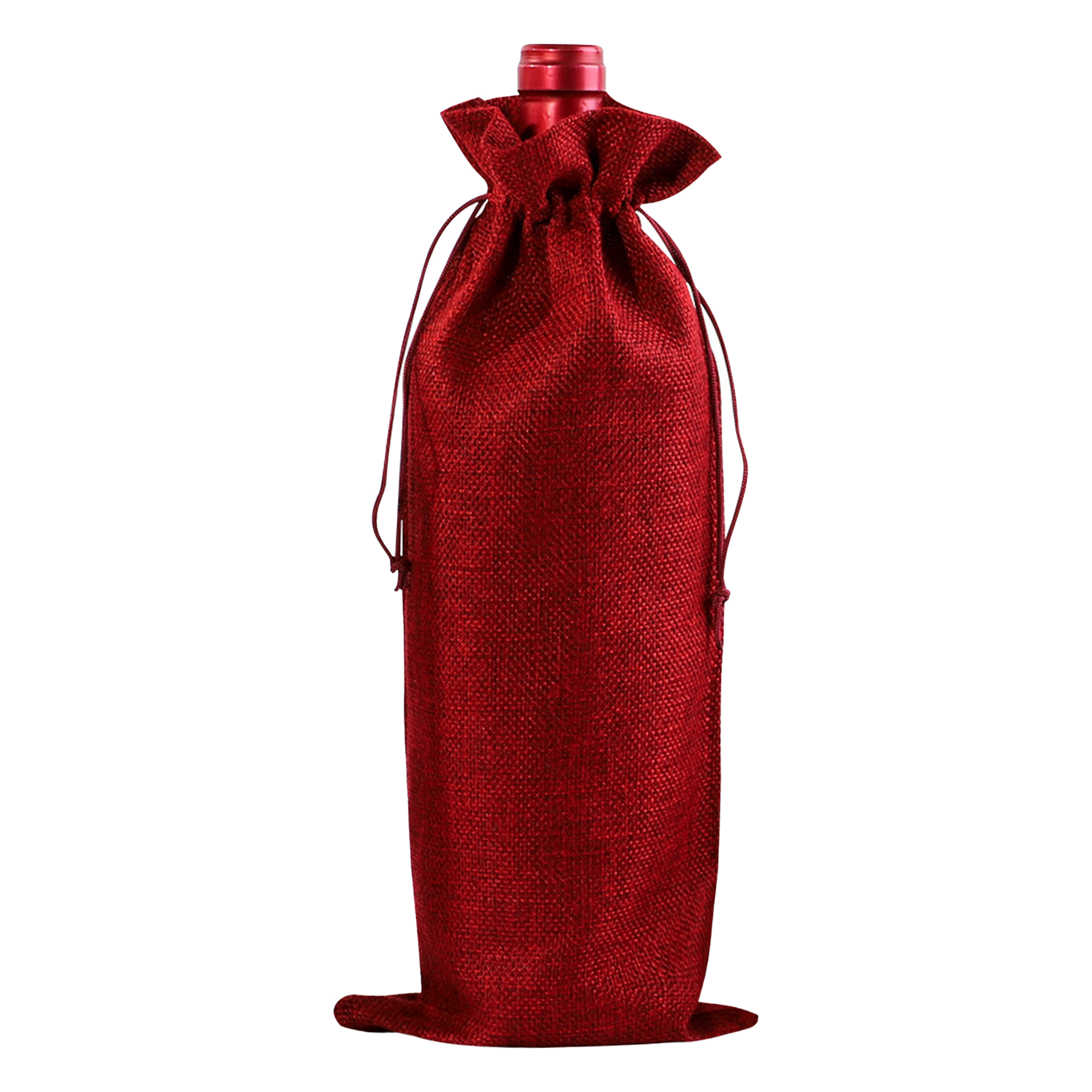 Jute Drawstring Drawstring Red Wine Bag 6