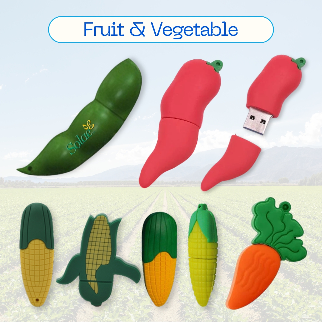 Custom Fruit & Vegetable-Themed USB Drives 3