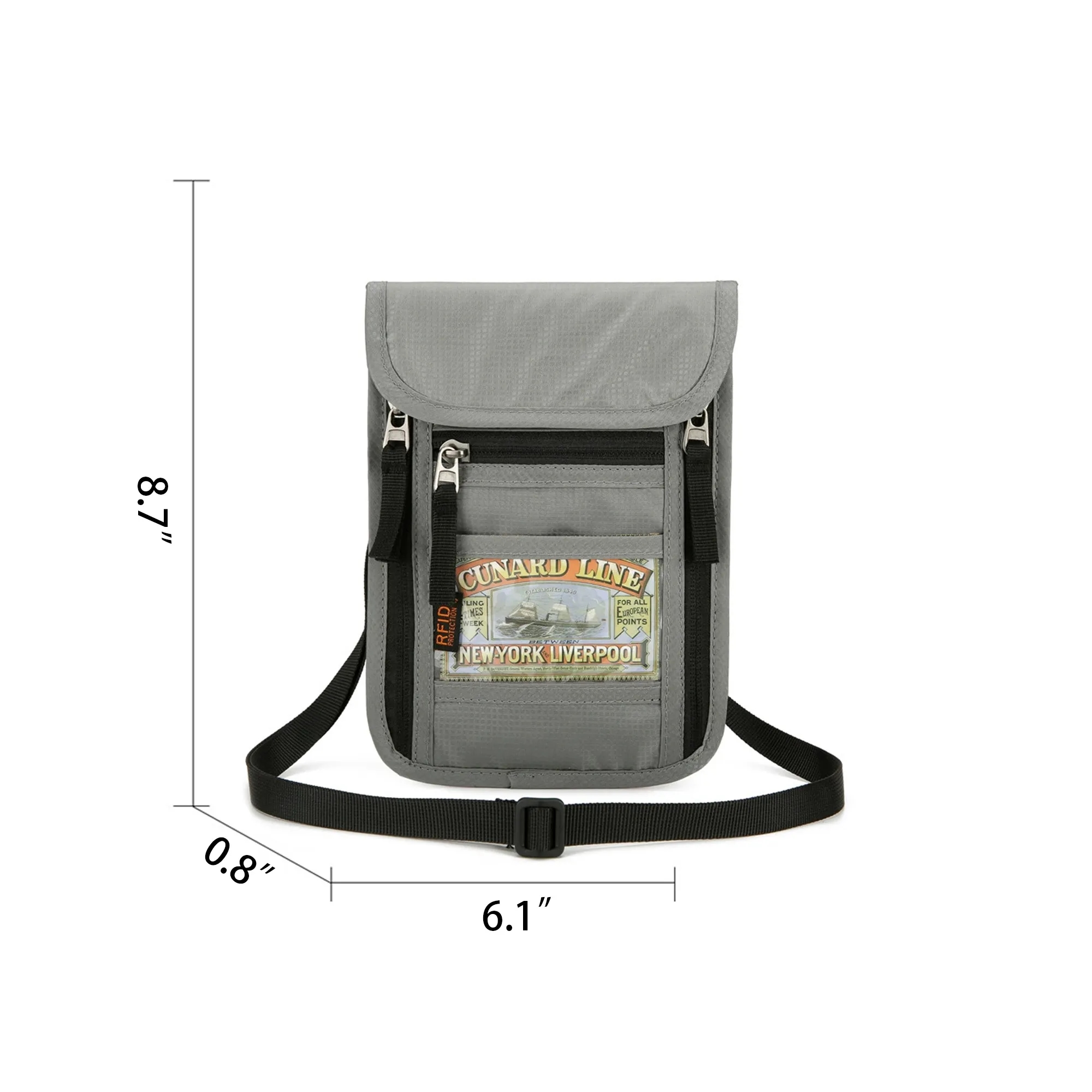 RFID Blocking Passport Holder Neck Pouch 3