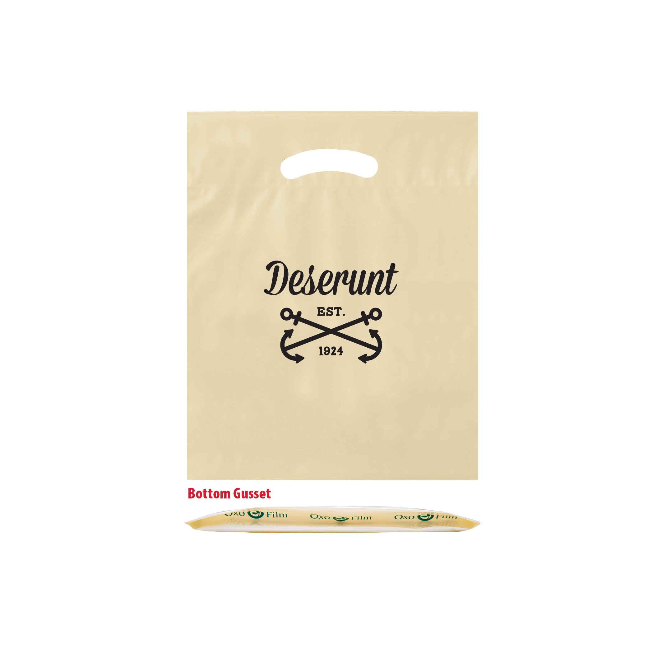 Oxo-Reusable Plastic Fold Over Die Cut Bag 2