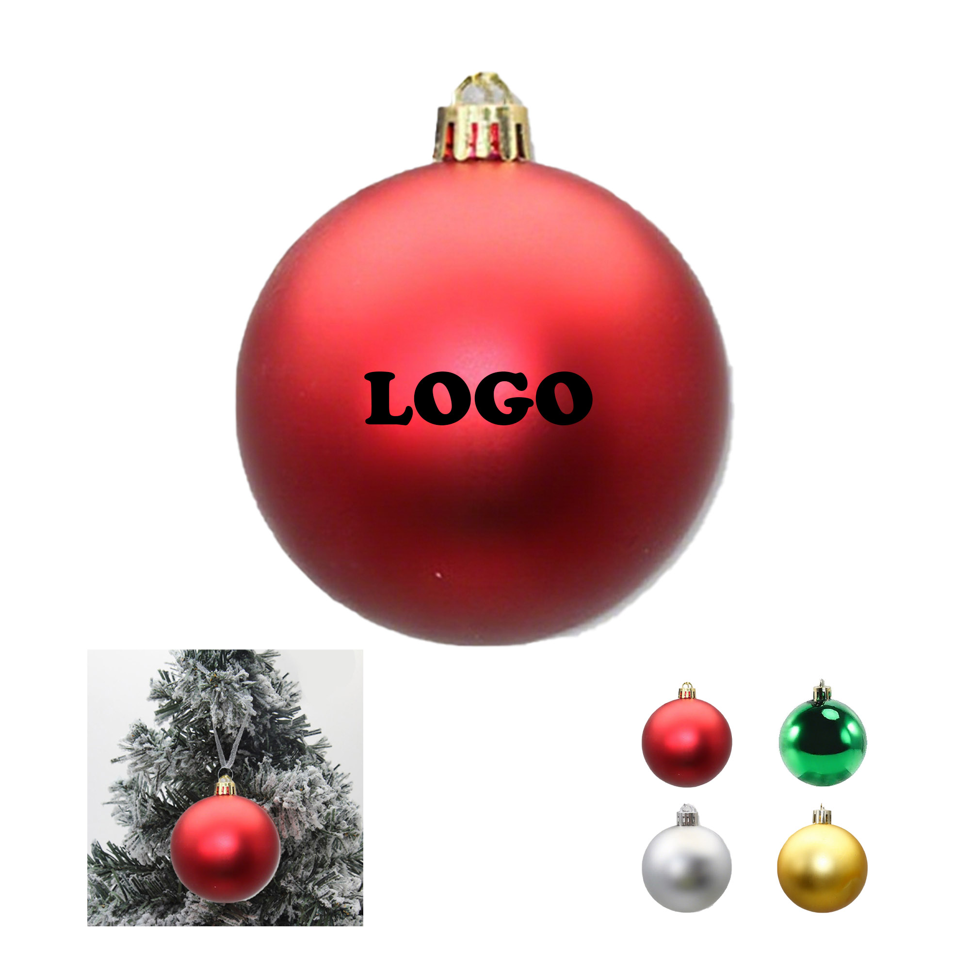 MOQ 20 pcs Branded Christmas Tree Balls 3