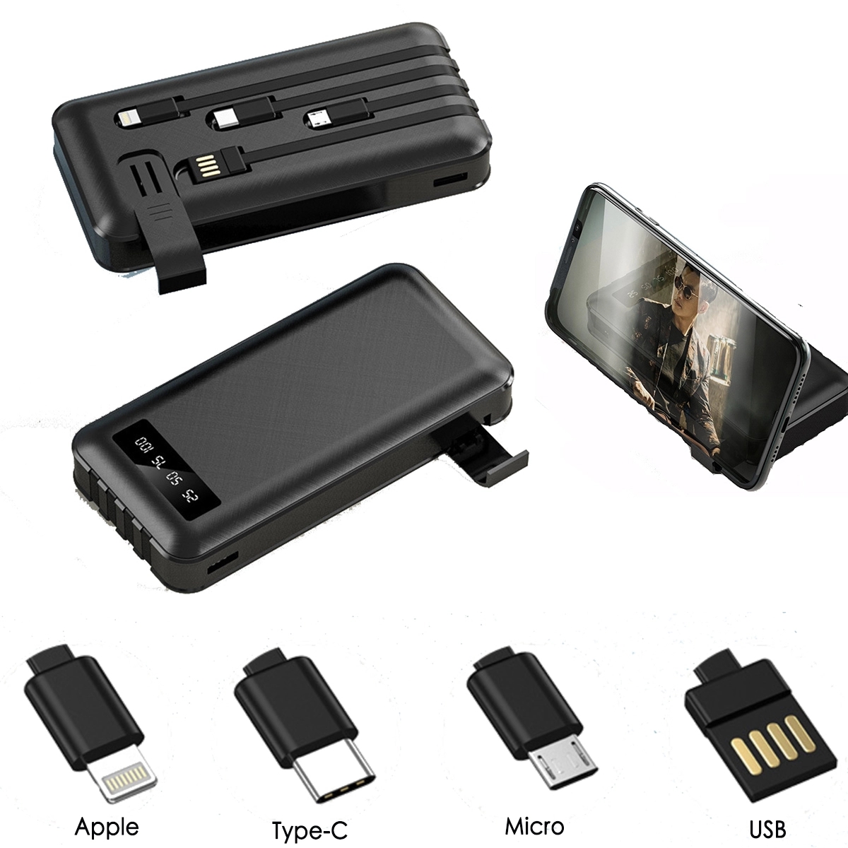 3-in-1 10000 mAh Mini Portable Power Bank 4