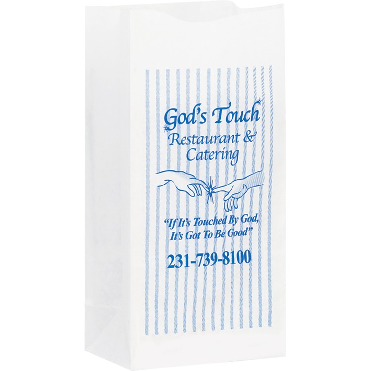 Grocery Bag White Kraft 8# SOS 2