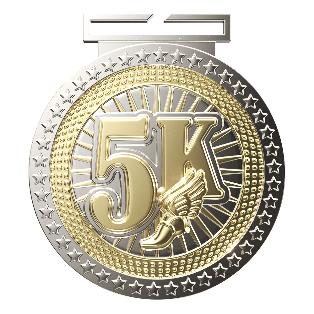 5K Dual Plated Medallion (3")