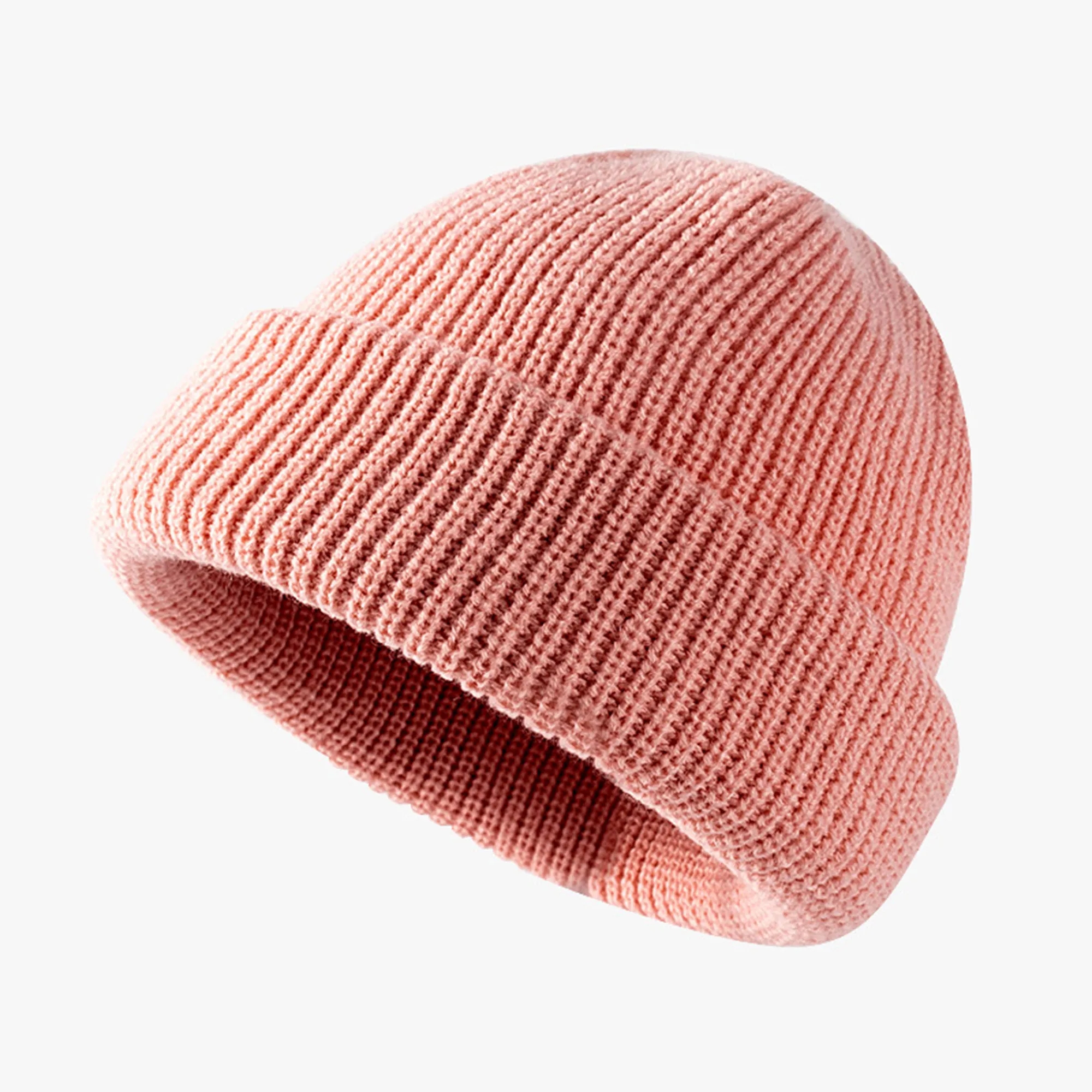 Warm Soft Knitted Beanie Hat Solid Color 2