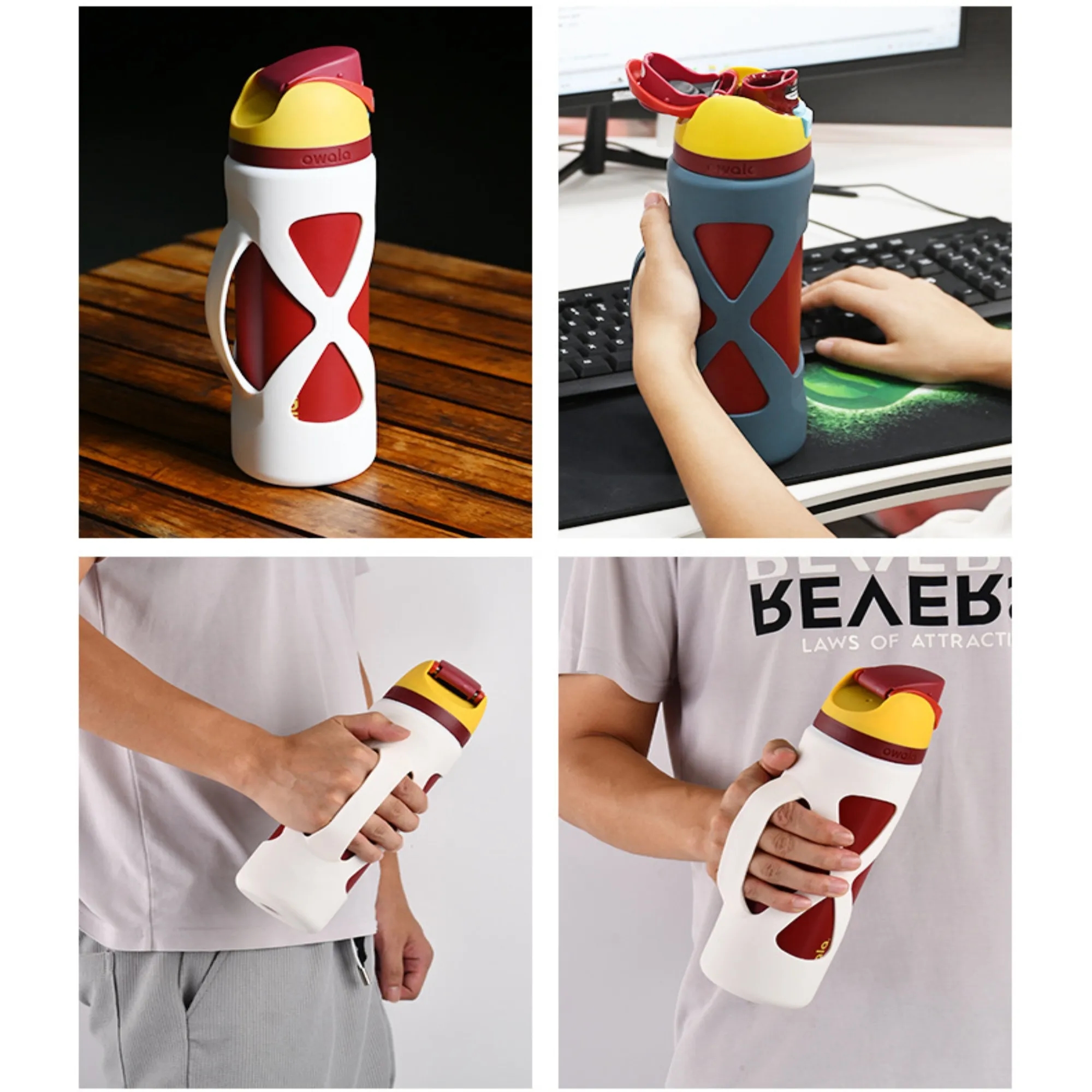 Sports Water Bottle Non-Slip Silicone Protective Sleeve 8
