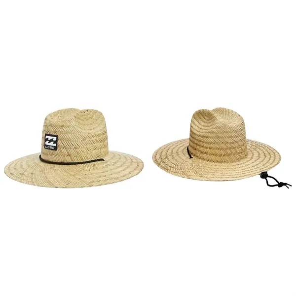 Beach Sun Lifeguard Straw Hat with Lanyard 8