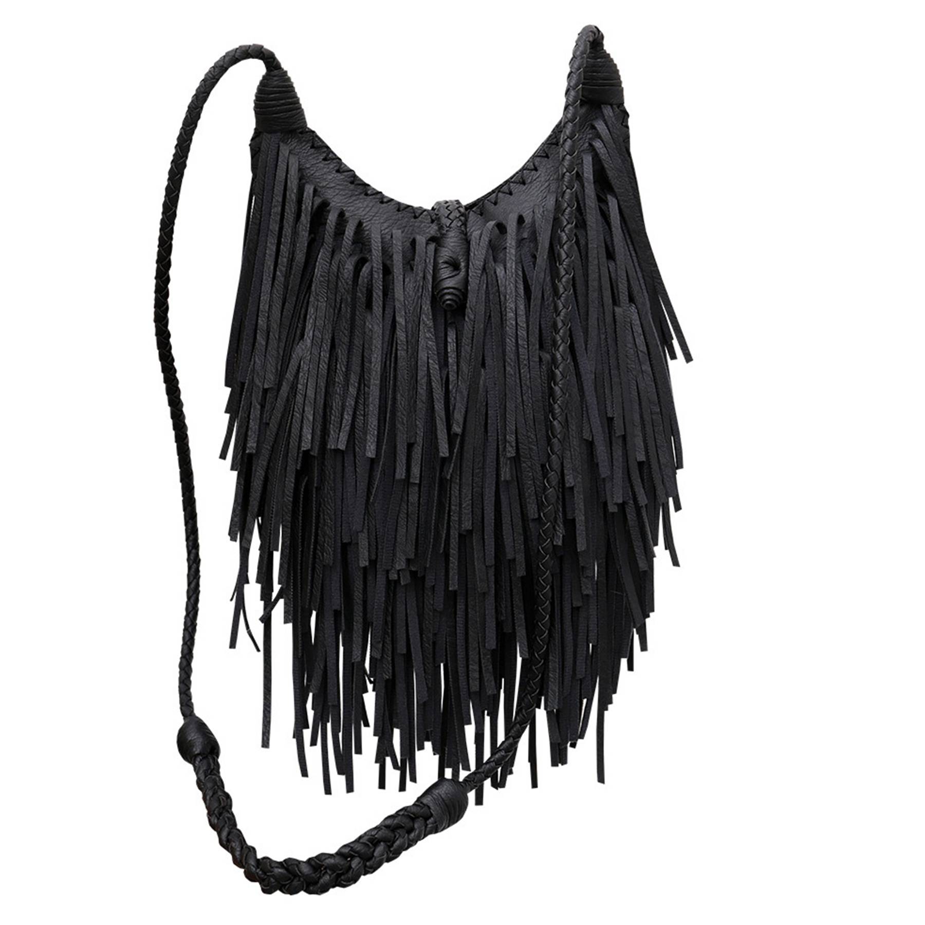 PU Hand-woven tassel shoulder cross-body bag 1