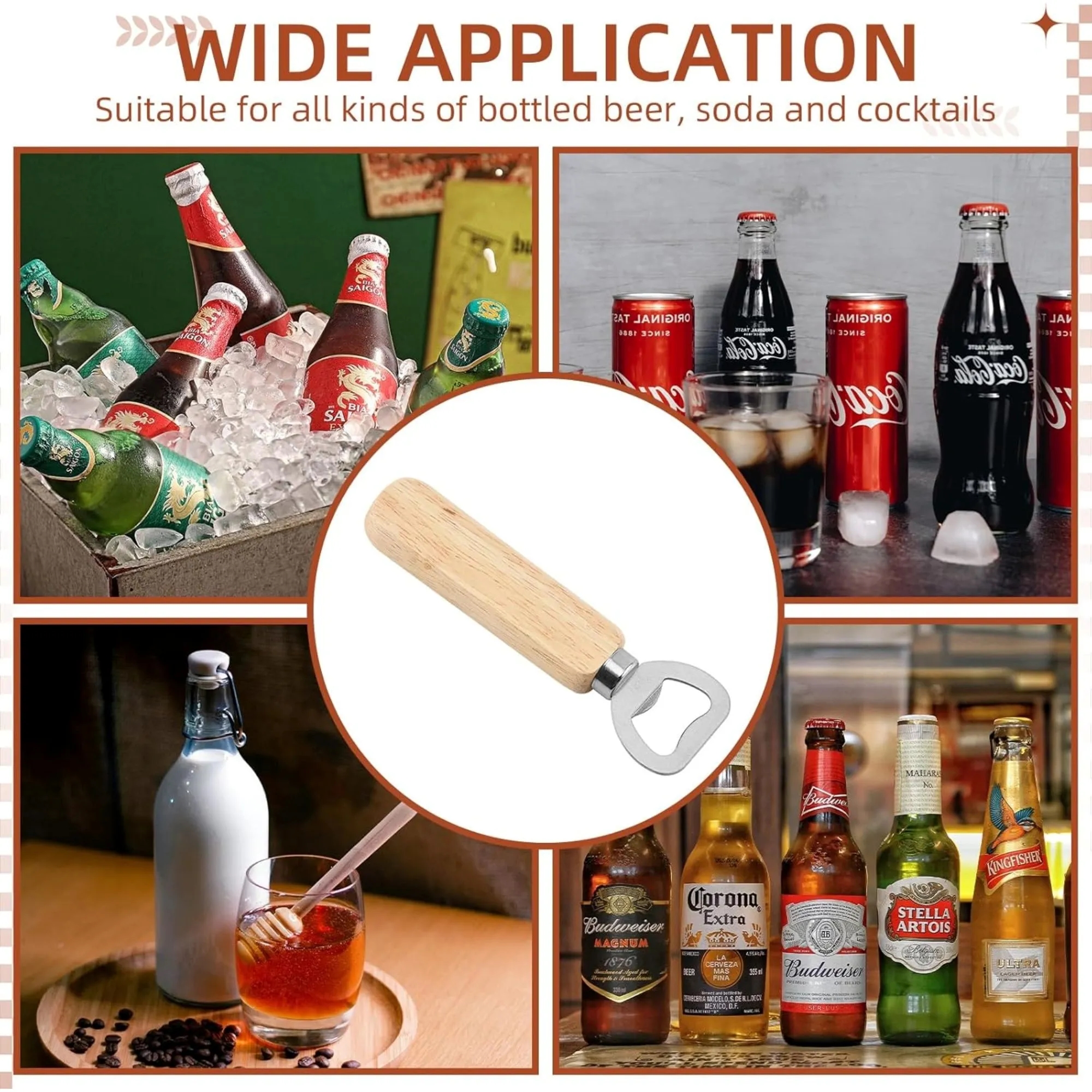 Beer Bottle Opener With Wooden Handle 4
