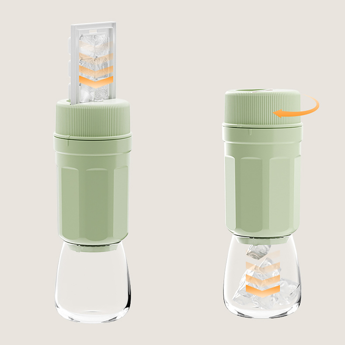 Portable Ice Cube Maker With Twist Release Storage 5