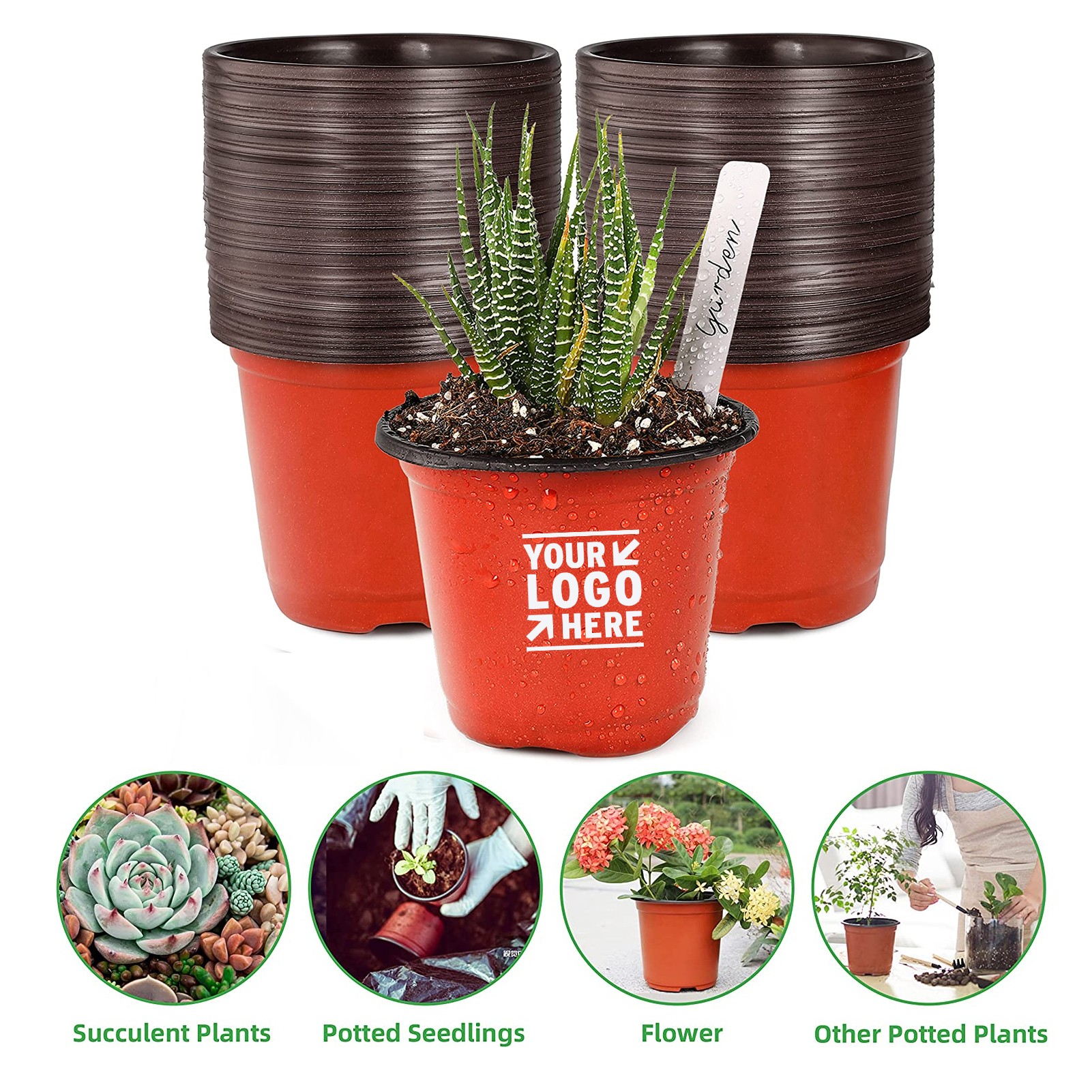 4" Plant Pots Small Plastic Plants Nursery Pot 2