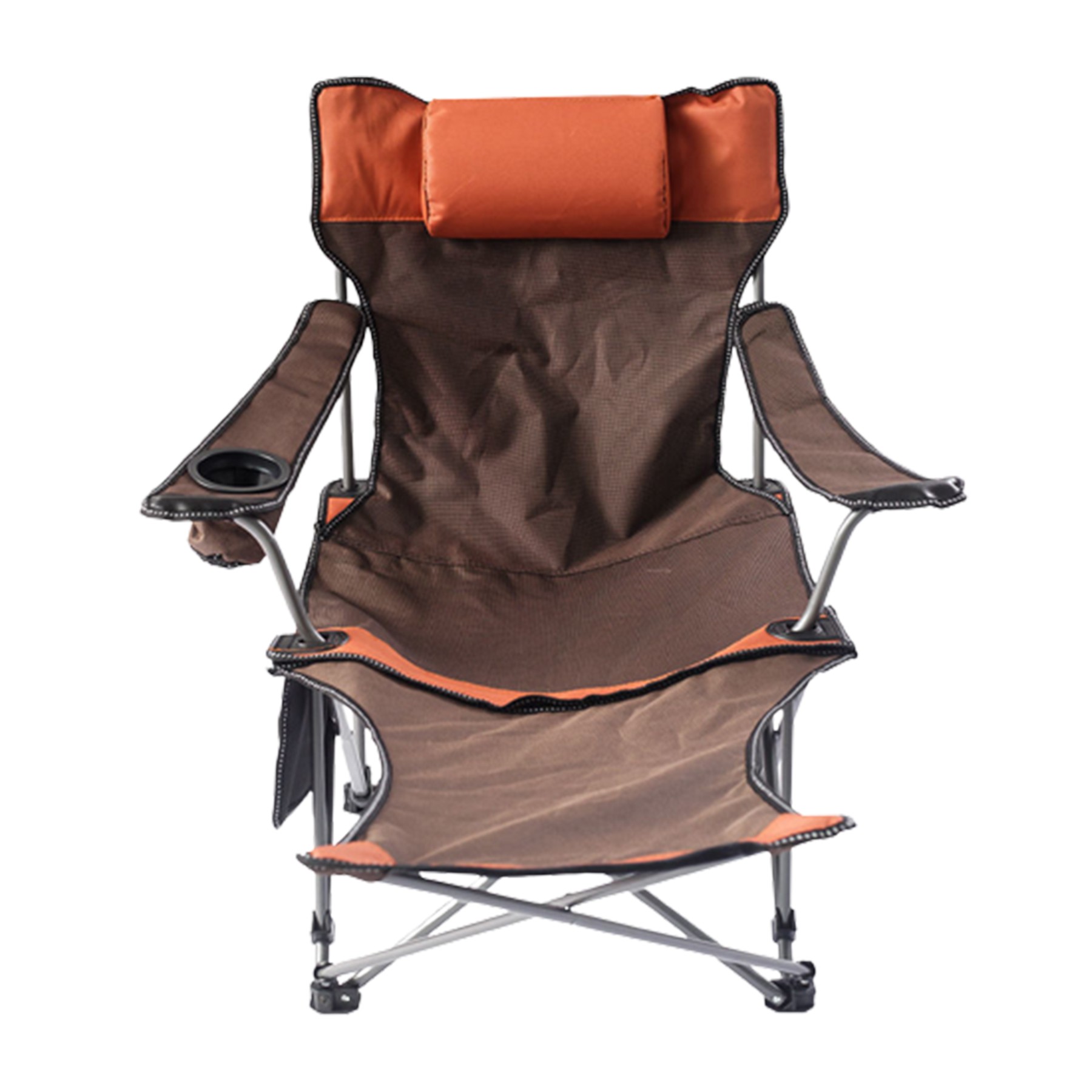 Folding Oxford Cloth Recliner Chair W/Footrest 5