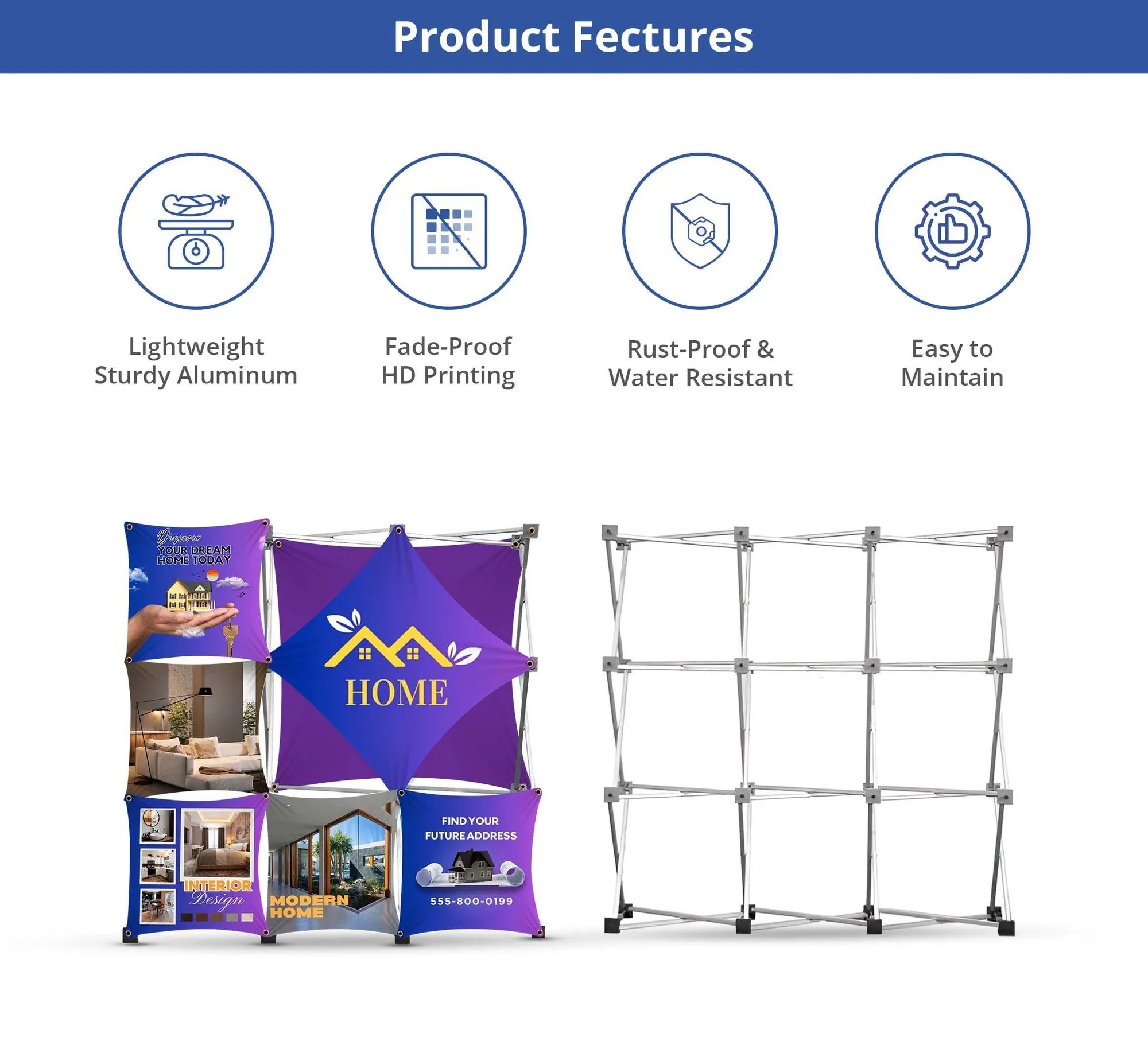 3x3 Micro GeoMetrix Table Top Display Package 12.60"x12.60" 7